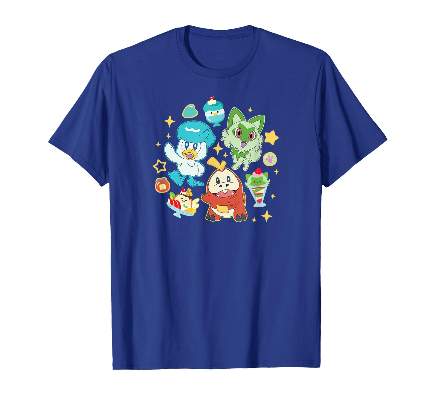 Pokémon - Quaxly Sprigatito Fuecoco Starters Cafe Desserts T-Shirt