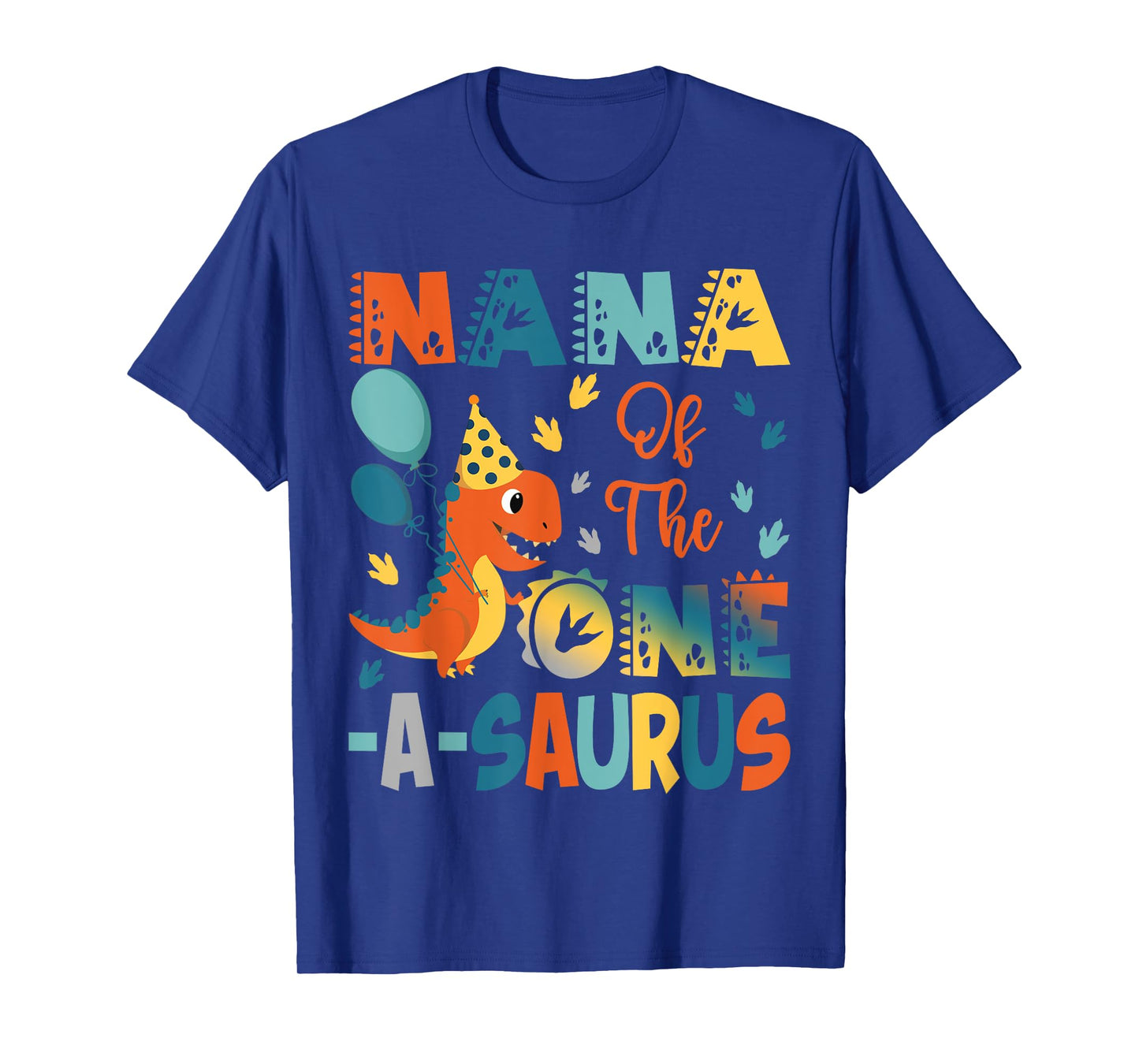 Nana Of The One-A-Saurus 2Nd Birthday Dinosaur Party T-Shirt