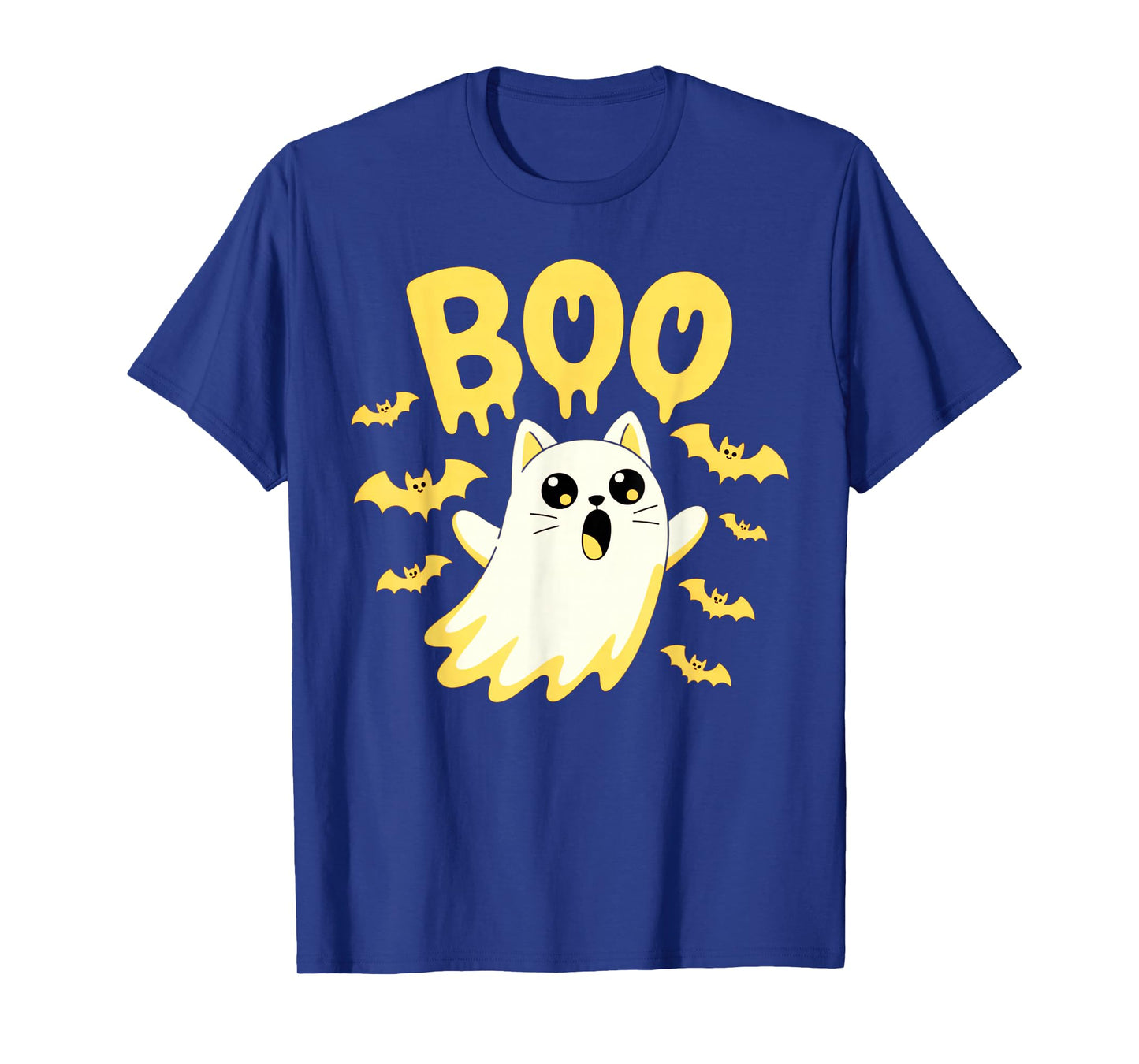 CAT Ghost Boo Cute Kitty Cats Lover Halloween Women Men T-Shirt
