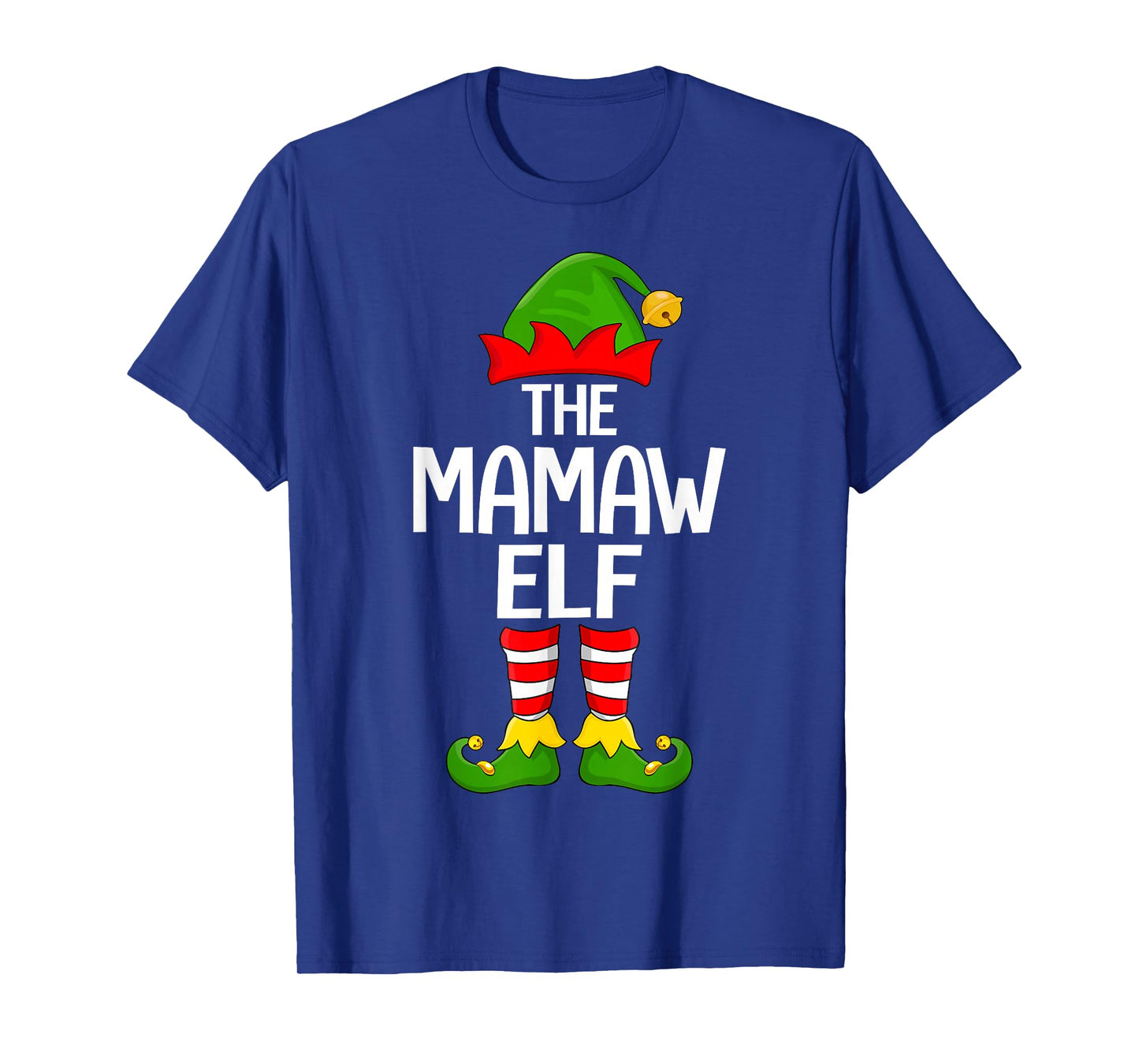 Mamaw Elf Xmas Matching Family Elf Squad Christmas Women T-Shirt