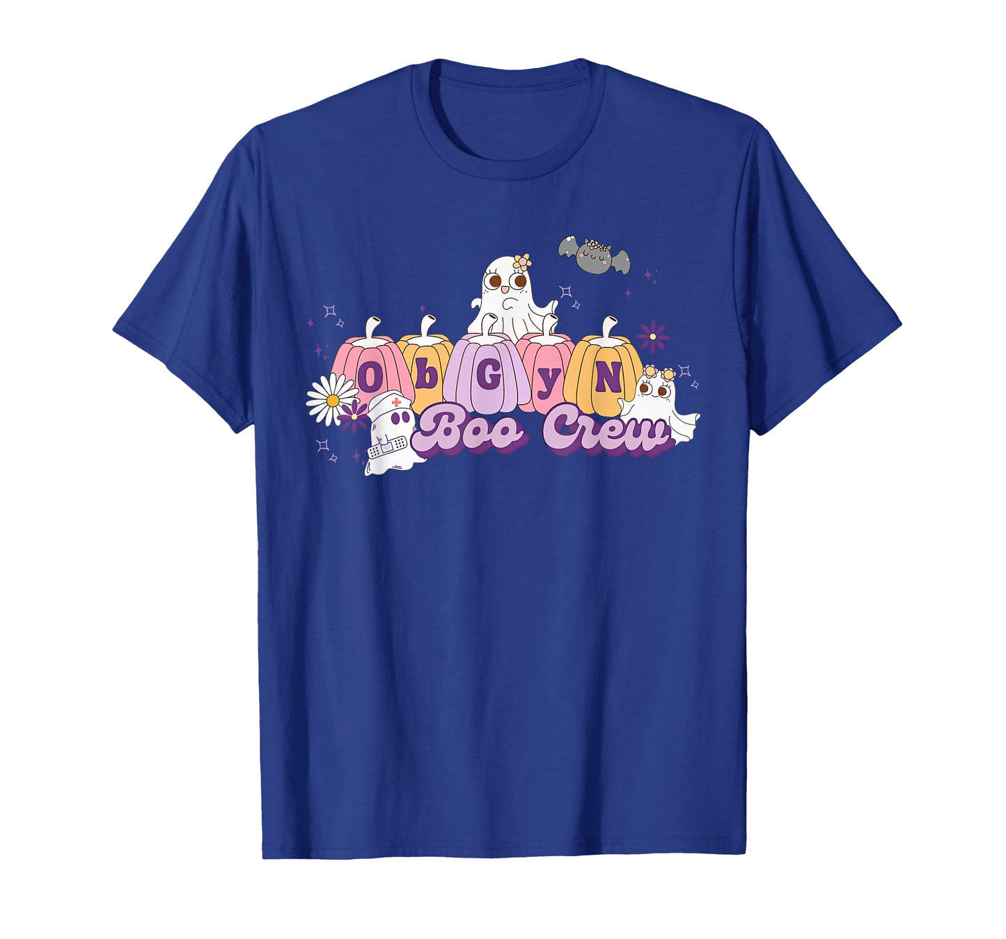 OBGYN Boo Crew Pumpkin Ghost Obstetrician Nurse Halloween T-Shirt