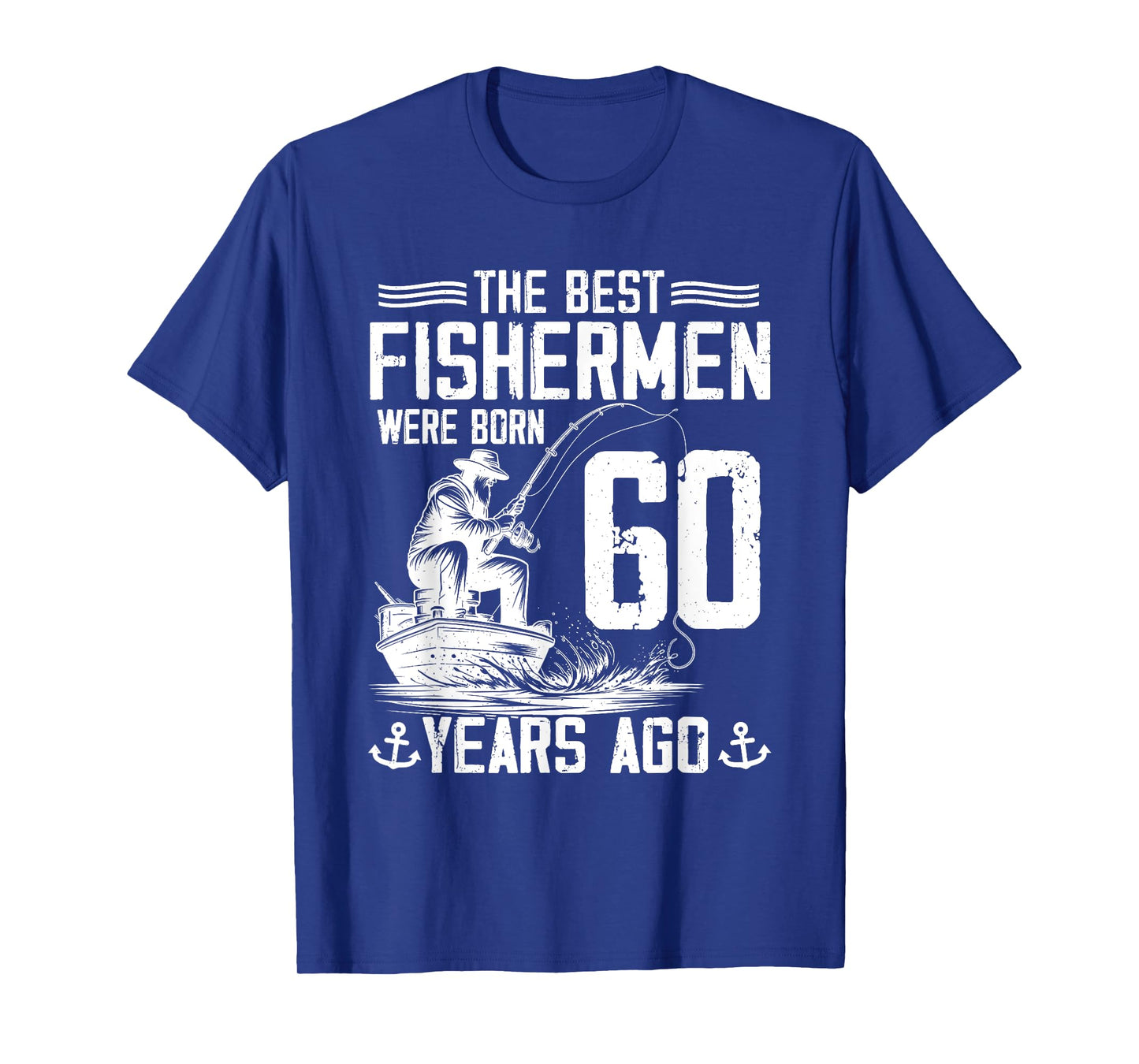 60 Year Old Gift Men Fisherman 60 Birthday Fishing 60th BDay T-Shirt