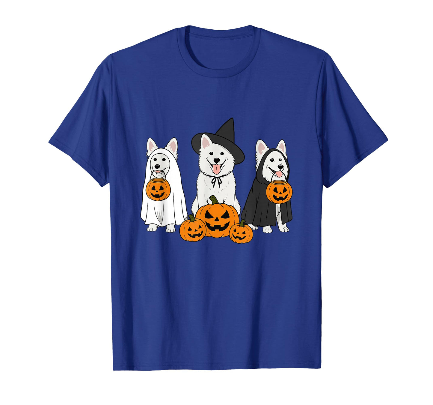 Witch American Eskimo Dog Halloween American Eskimo Dog Mom T-Shirt