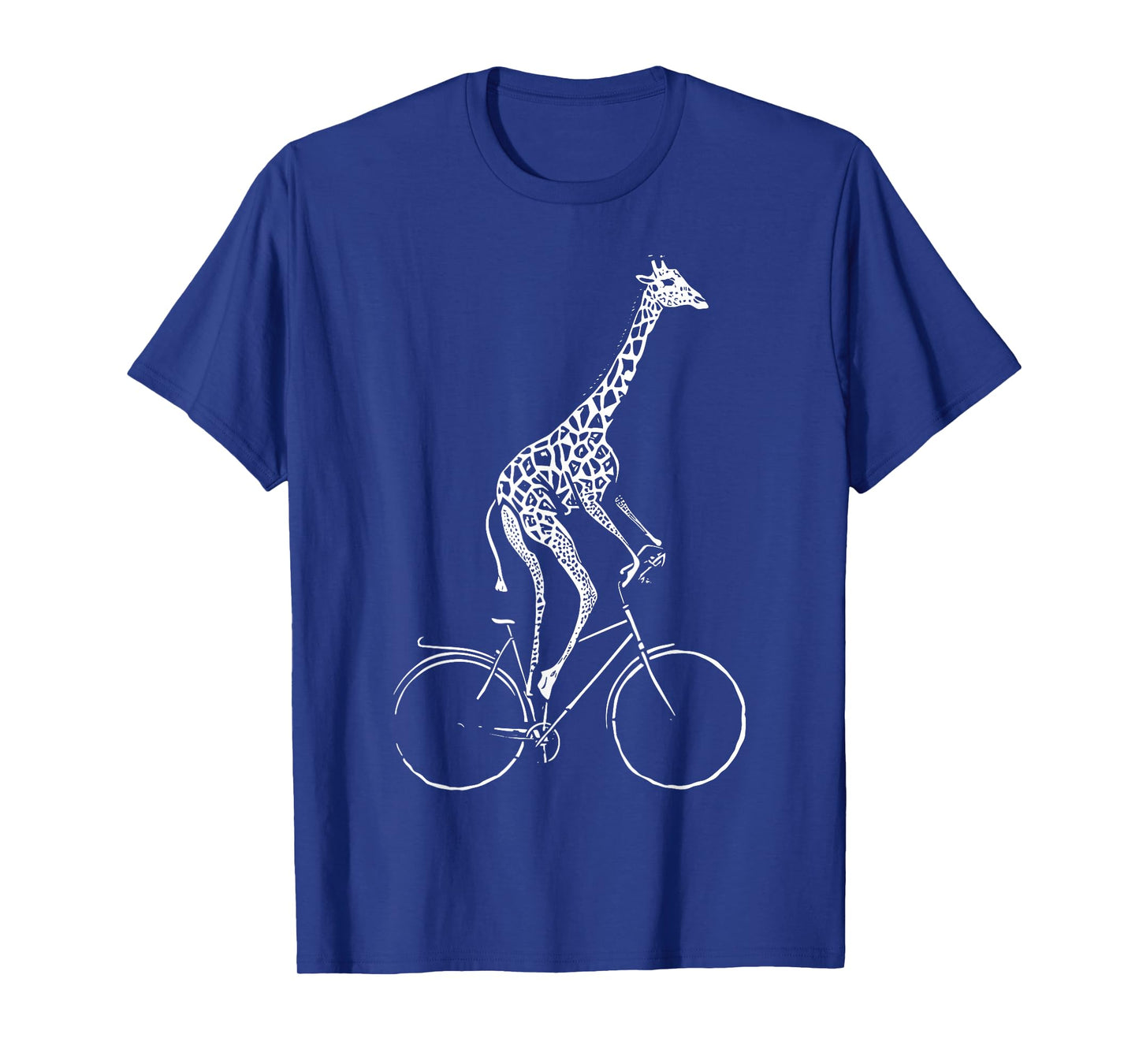 Vintage Giraffe Riding Bicycle Cycling Biking Animal Biker T-Shirt