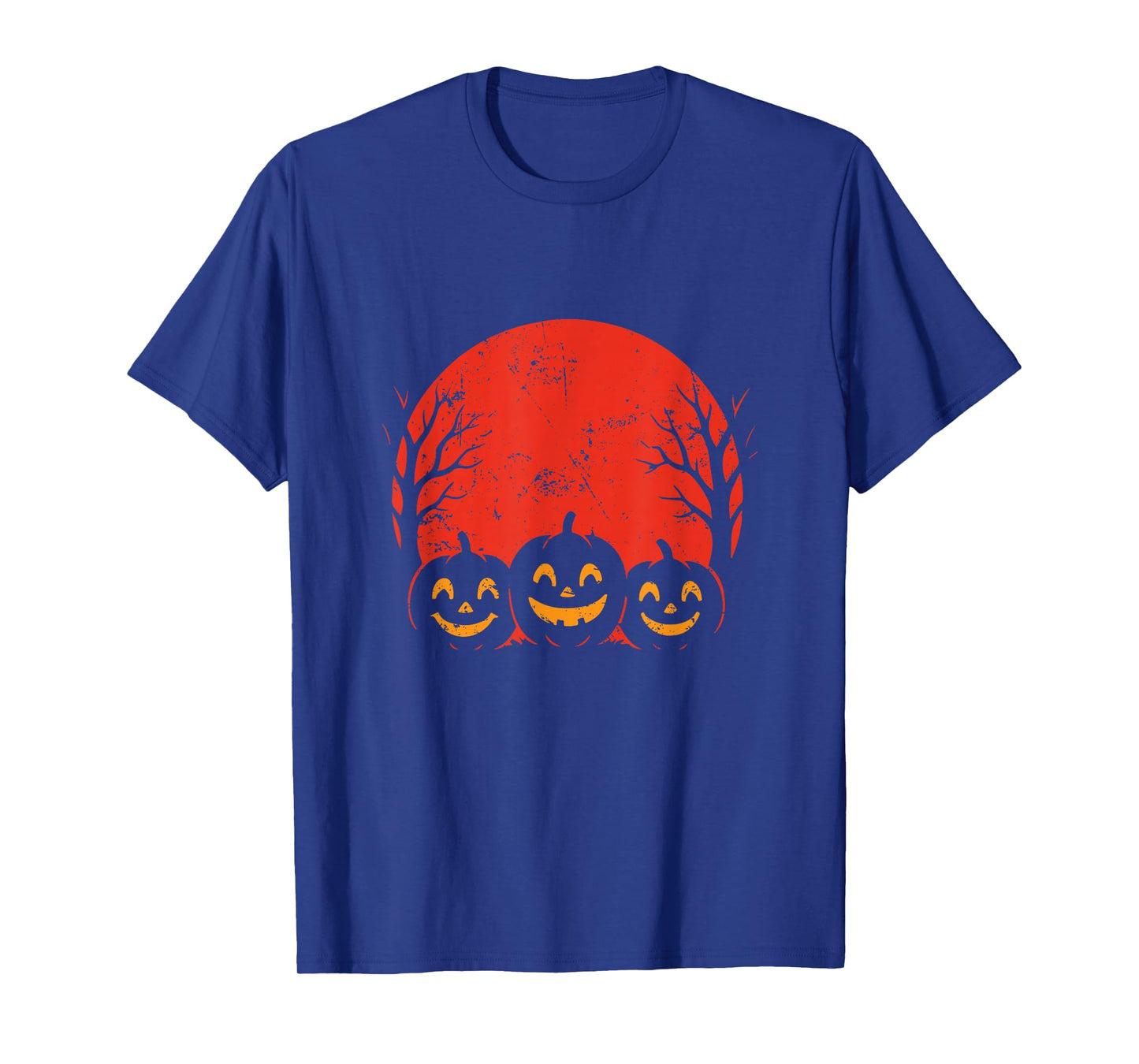 Smiling Pumpkins Halloween Moon T-Shirt