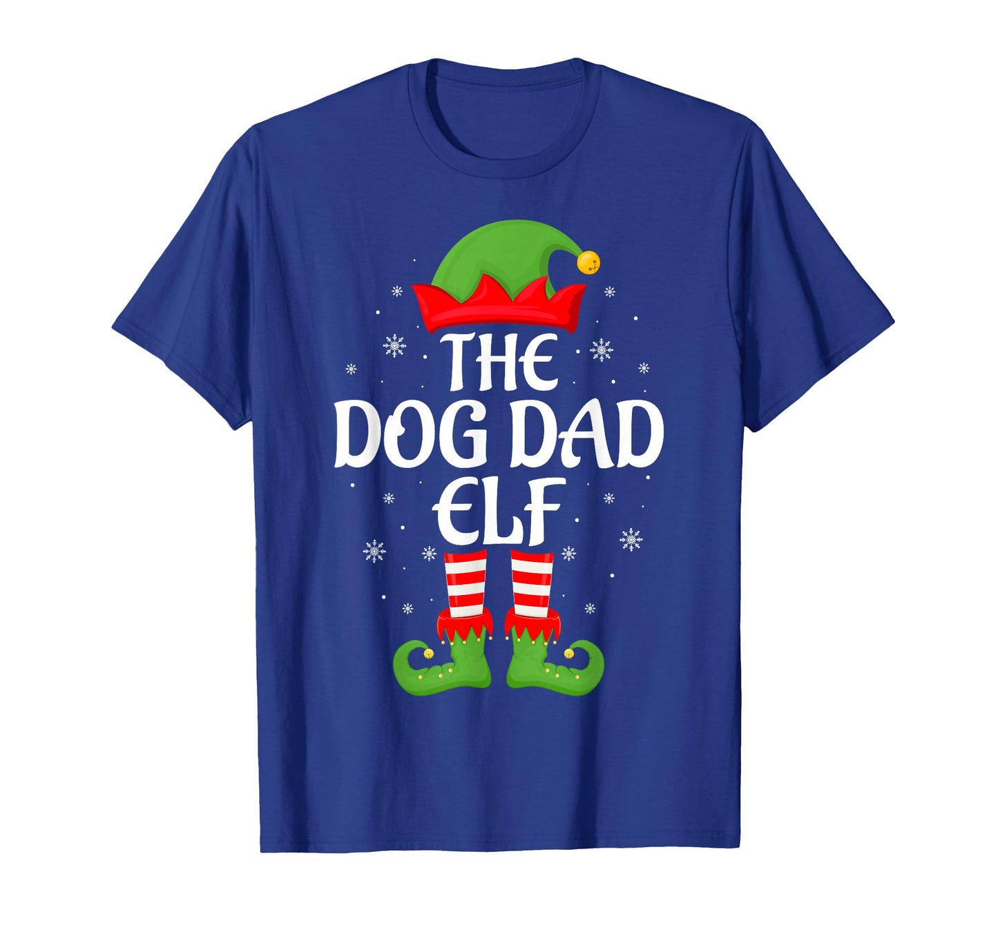 Dog Dad Elf Xmas Family Matching Elf Squad Christmas T-Shirt