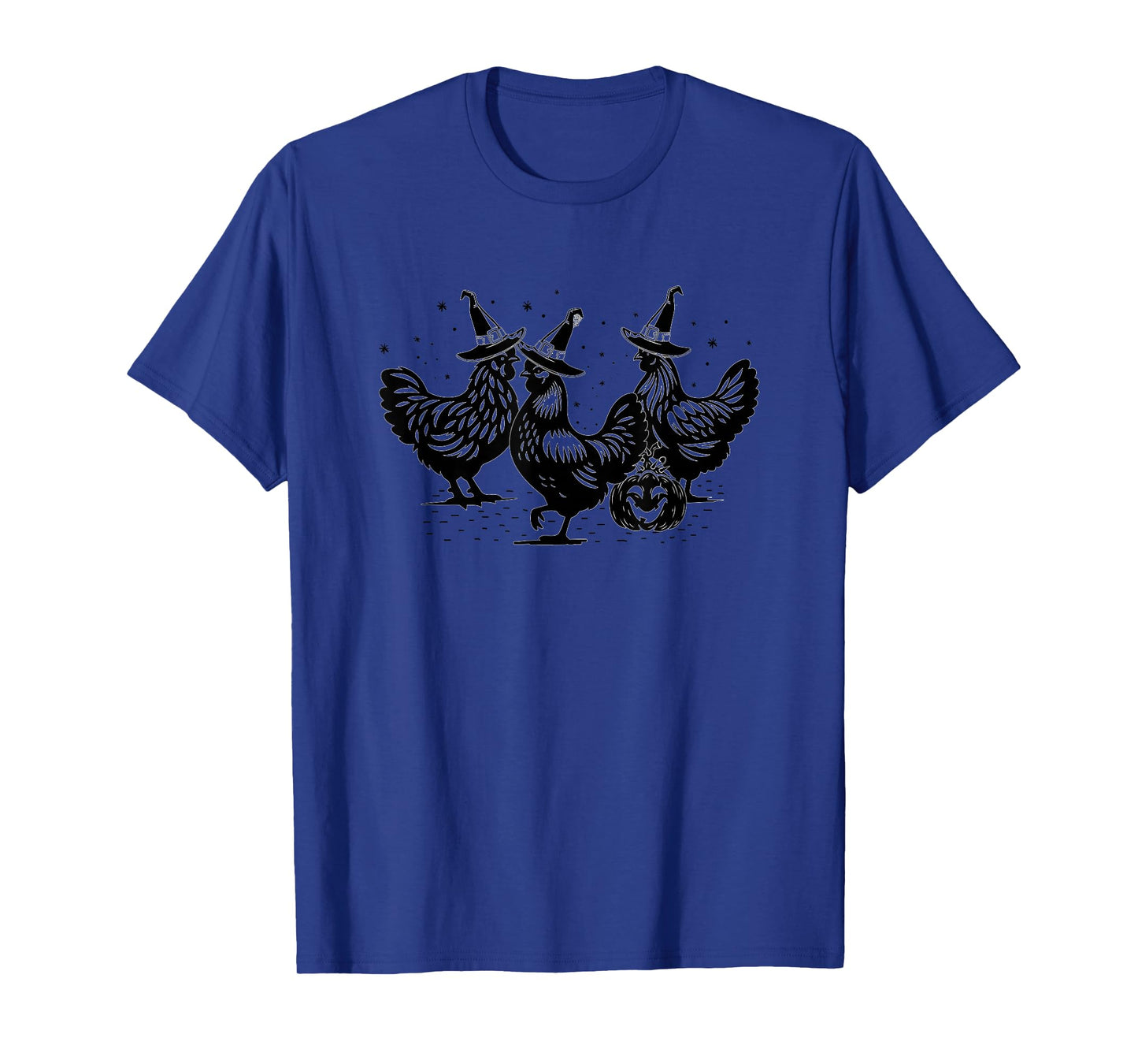 Witchy Chicken Trio Halloween Pumpkin Farm Funny Fall T-Shirt