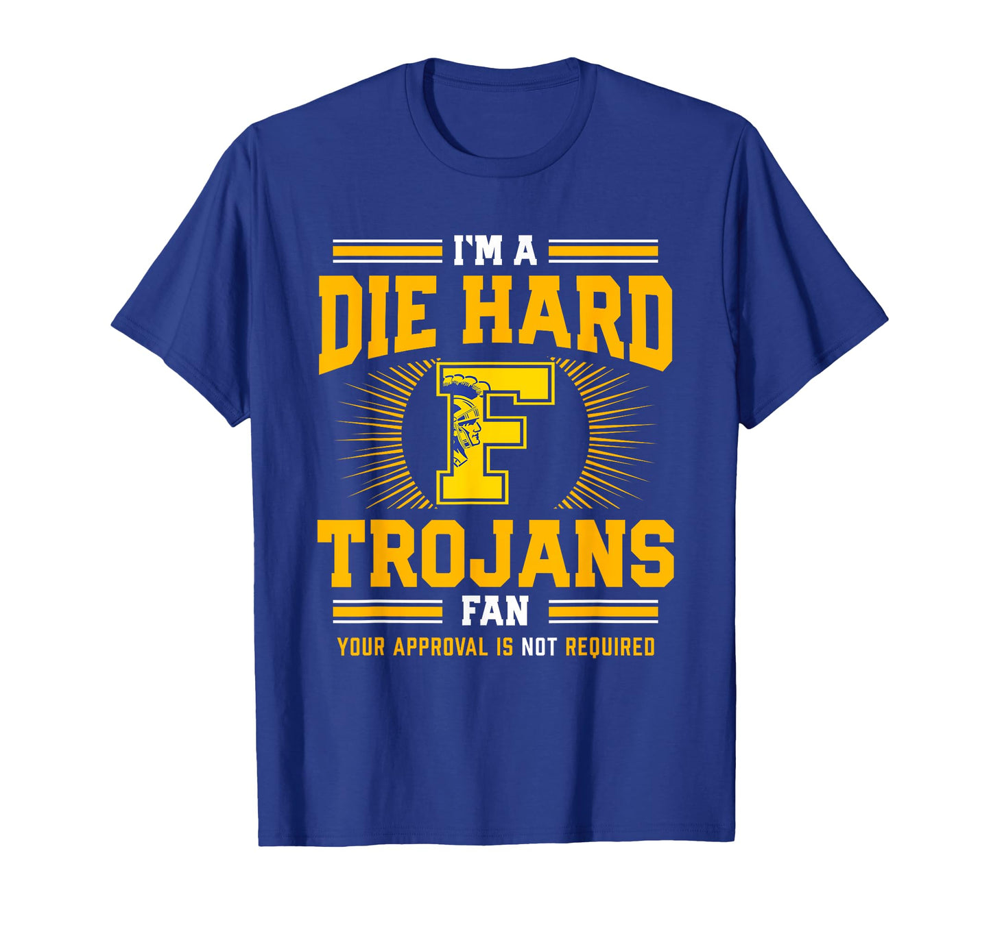 Findlay Trojans Logo Die Hard Fan HS T-Shirt