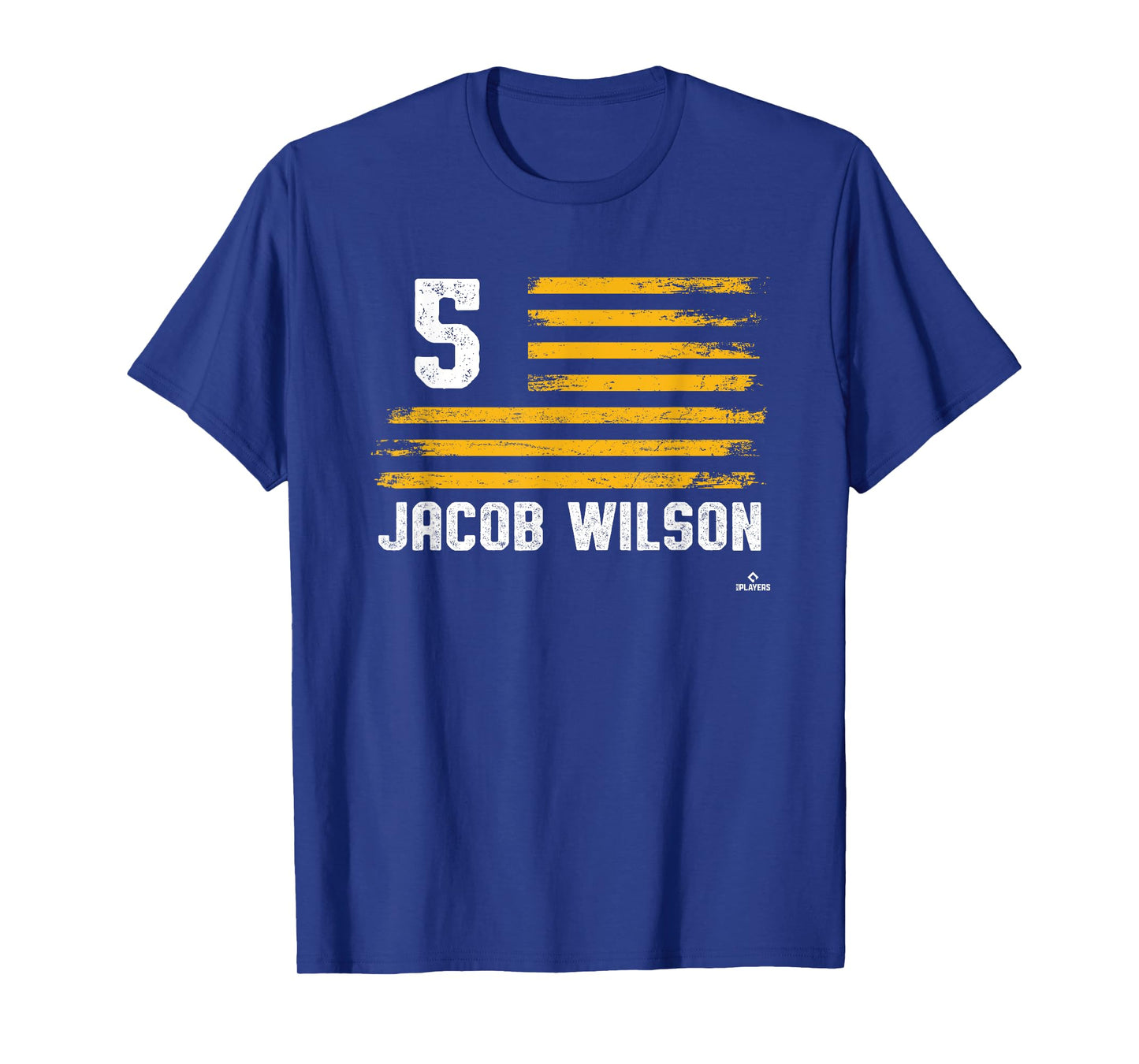 Flag Stripes Jacob Wilson Oakland Baseball MLBPA T-Shirt