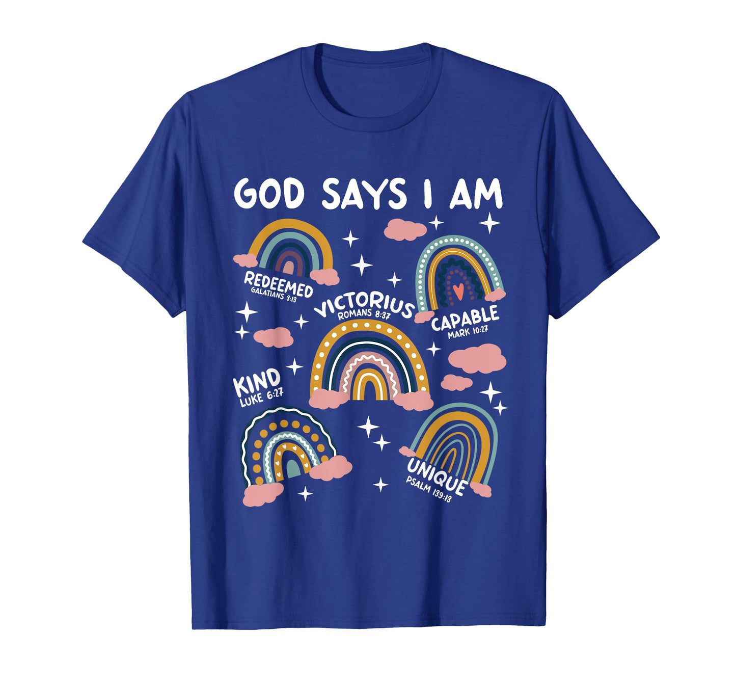 God Says I Am Rainbow Lover Kids Girl Christian T-Shirt