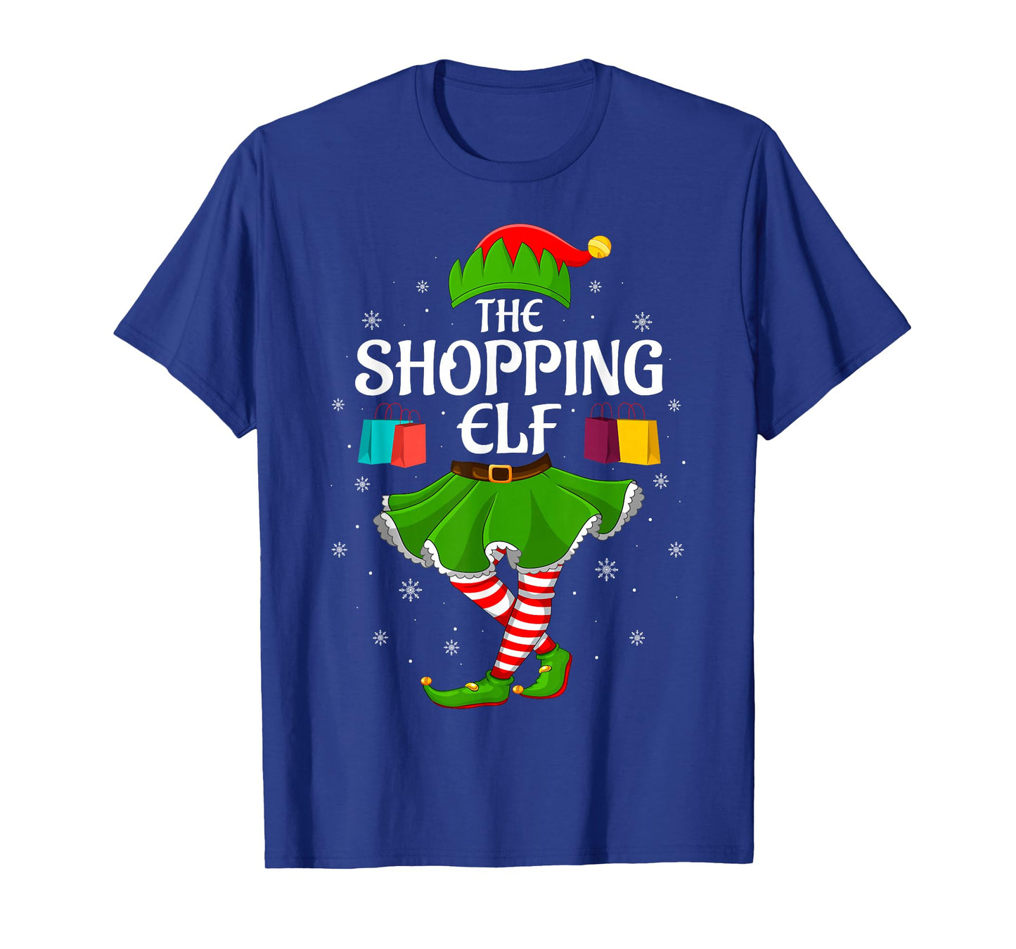 Shopping Elf Christmas Family Girls Women Elf Squad Xmas T-Shirt