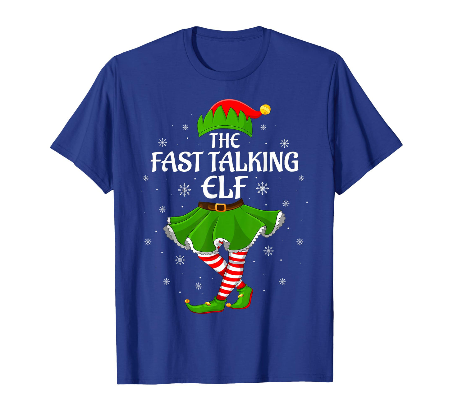 Fast Talking Elf Christmas Family Girls Women Elf Squad Xmas T-Shirt