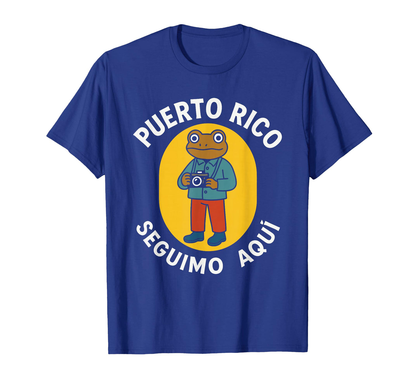 Seguimo Aquí Puerto Rico Coquí Design T-Shirt