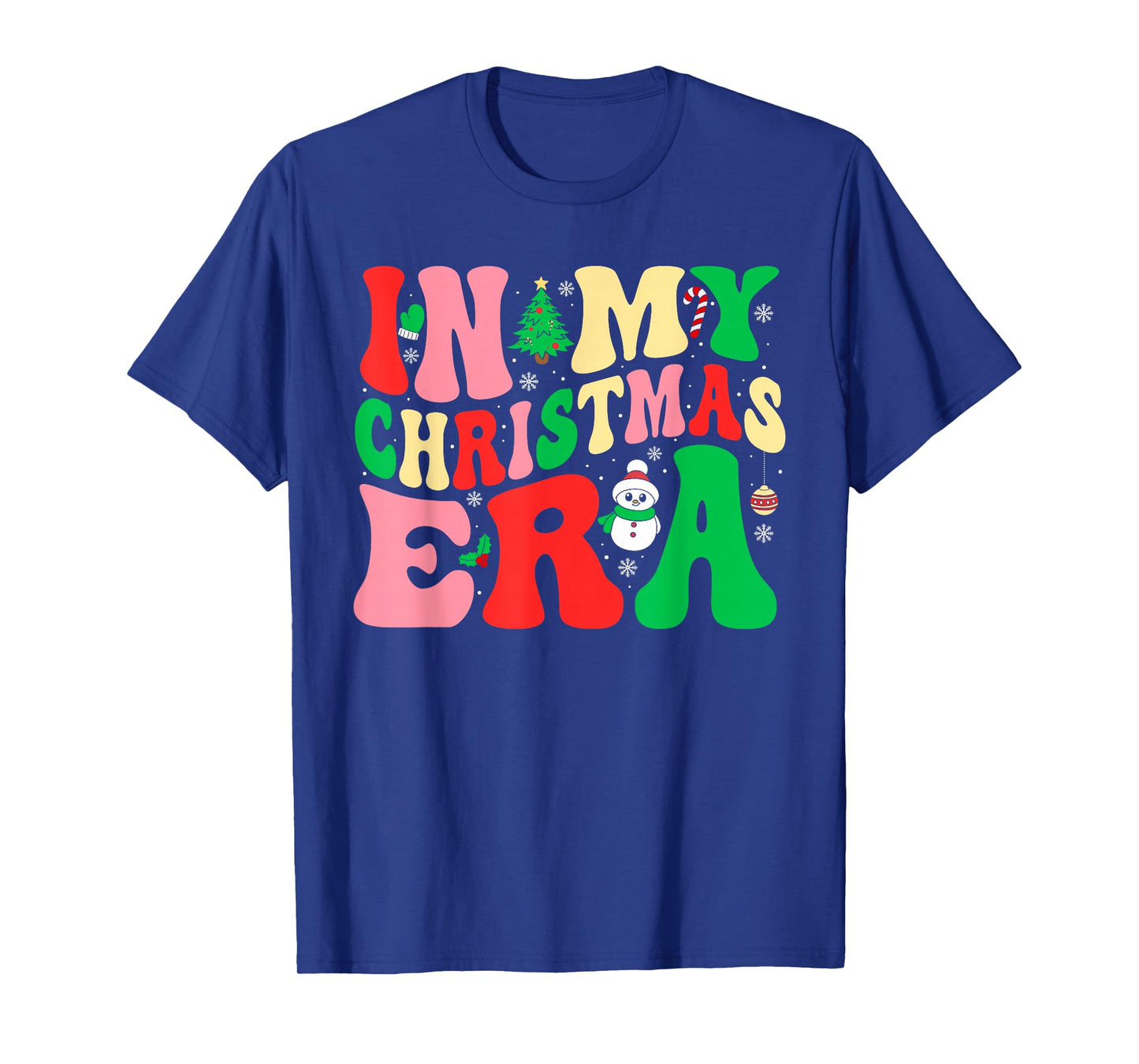 in My Christmas Era Shirt Groovy Retro Family Xmas Pajamas T-Shirt