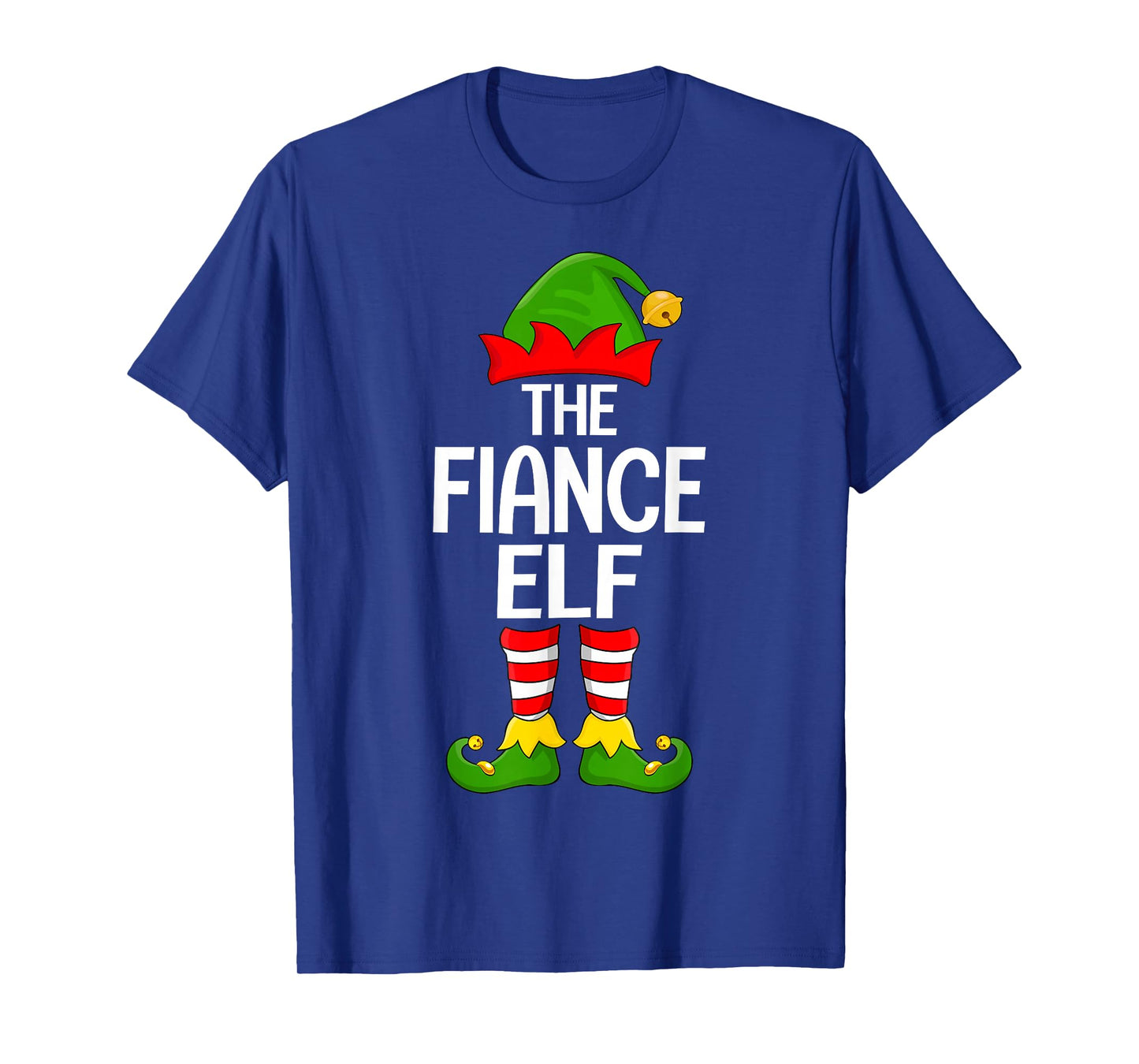 Fiance Elf Xmas Matching Family Elf Squad Christmas T-Shirt