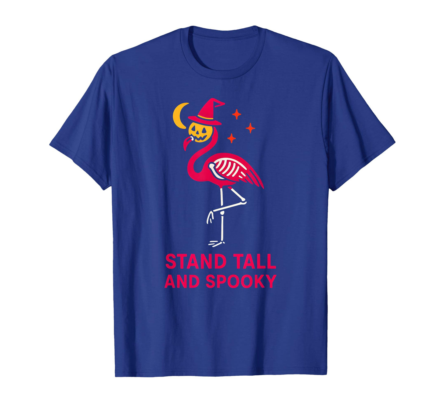 Flamingo Stand Tall Spooky Cute Womens Pink Spooky T-Shirt