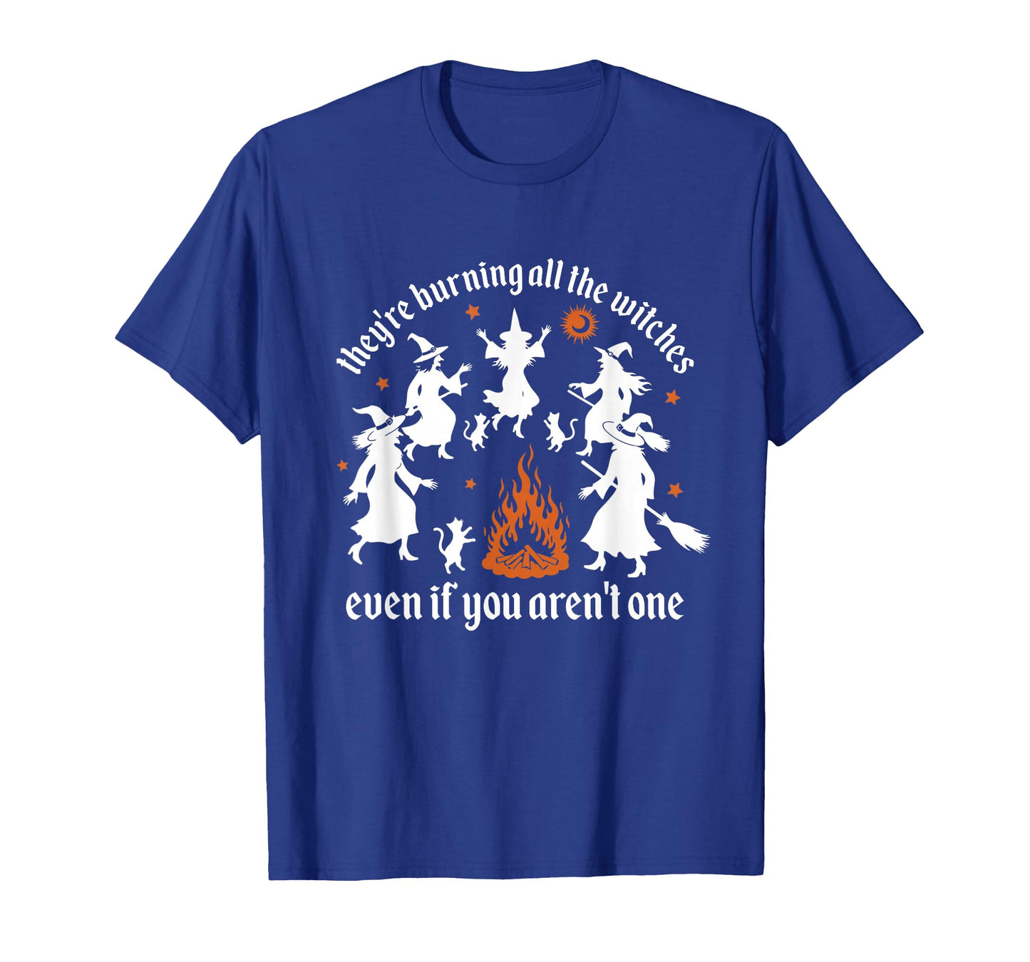 They're Burning All The Witches Dancing Skeleton Halloween T-Shirt