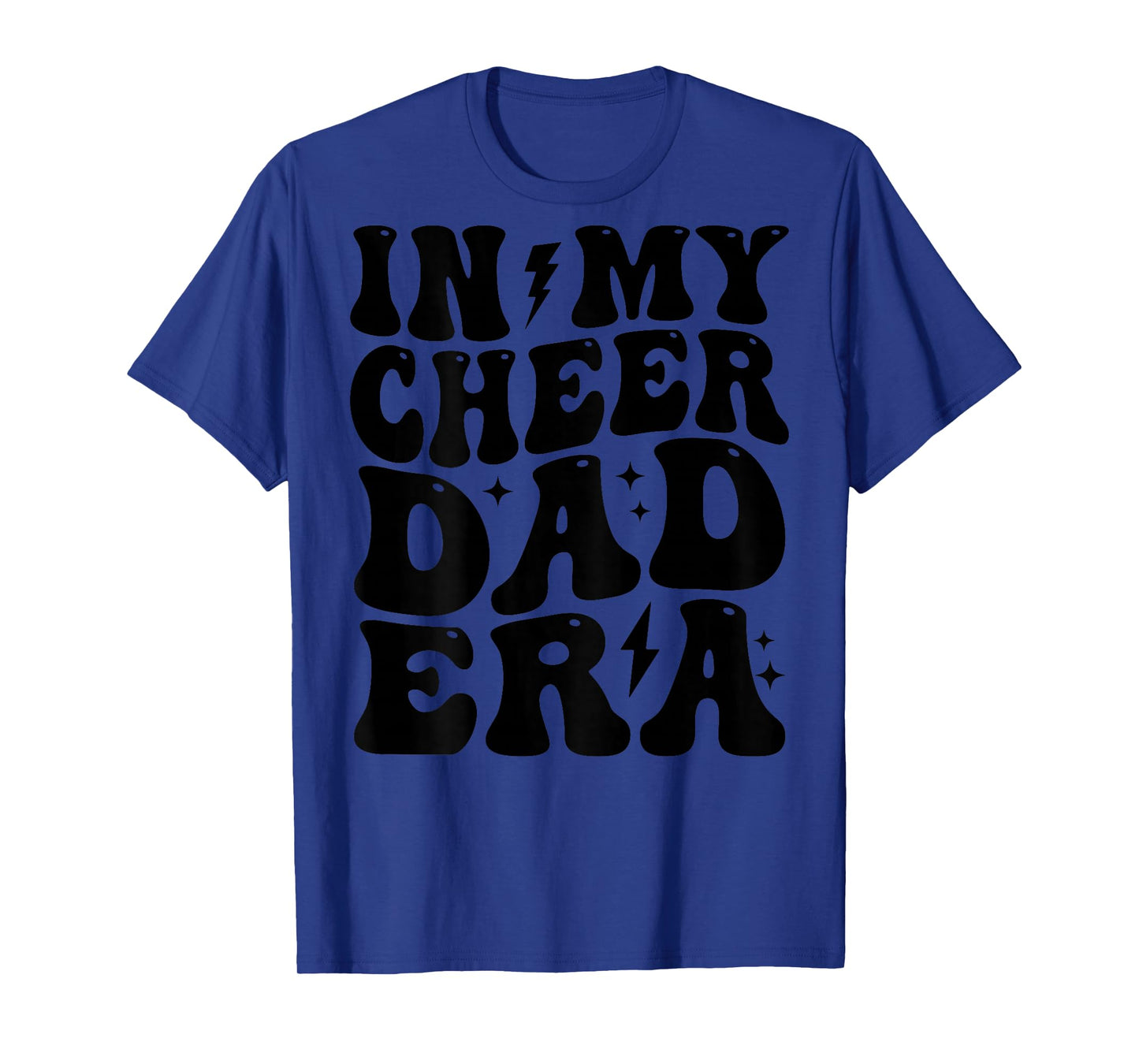 In My Cheer Dad Era Cheerleader Dad Sports Groovy Design T-Shirt