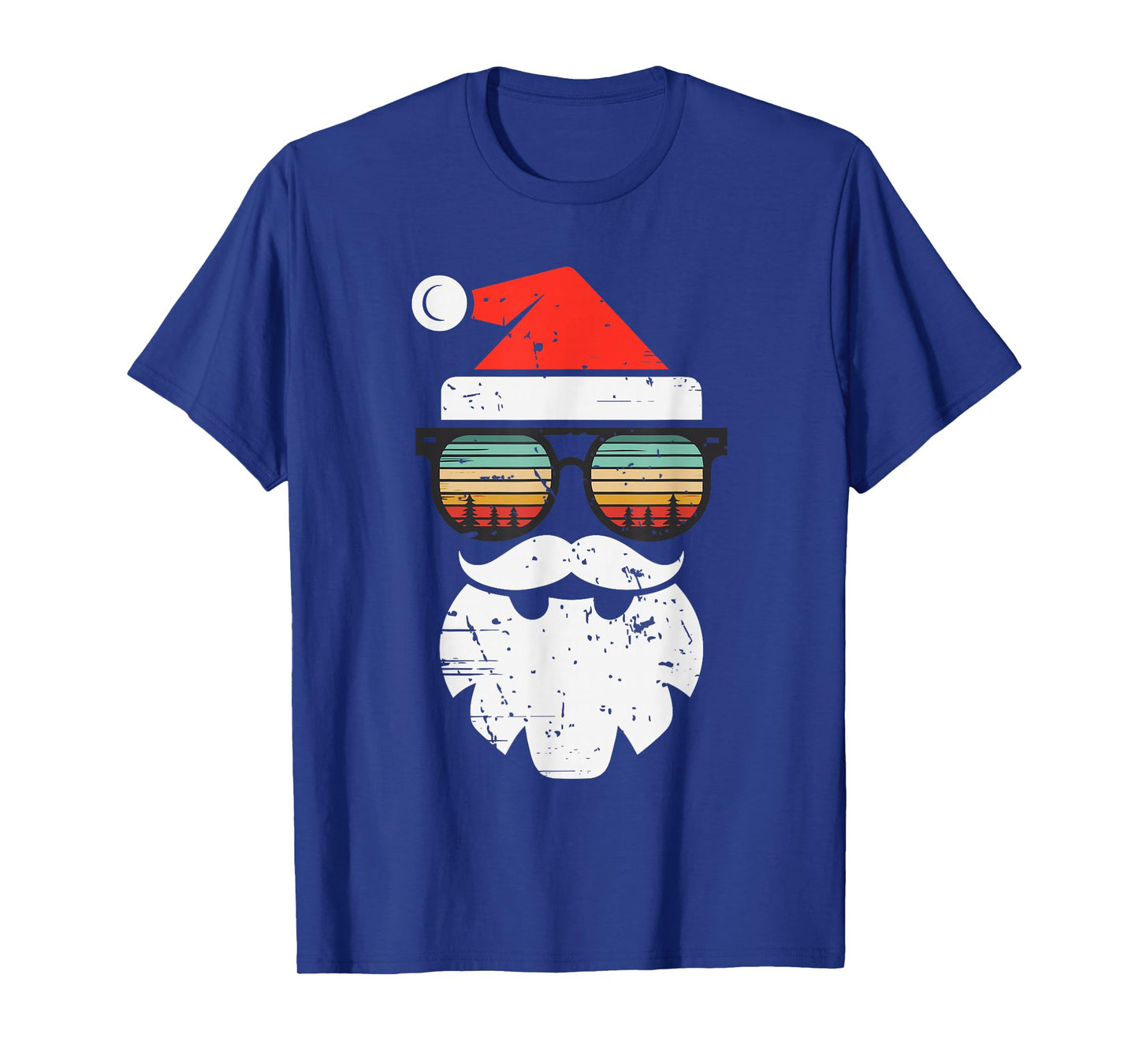 Santa Face Retro Sunglasses Christmas Xmas Men Women Kids T-Shirt