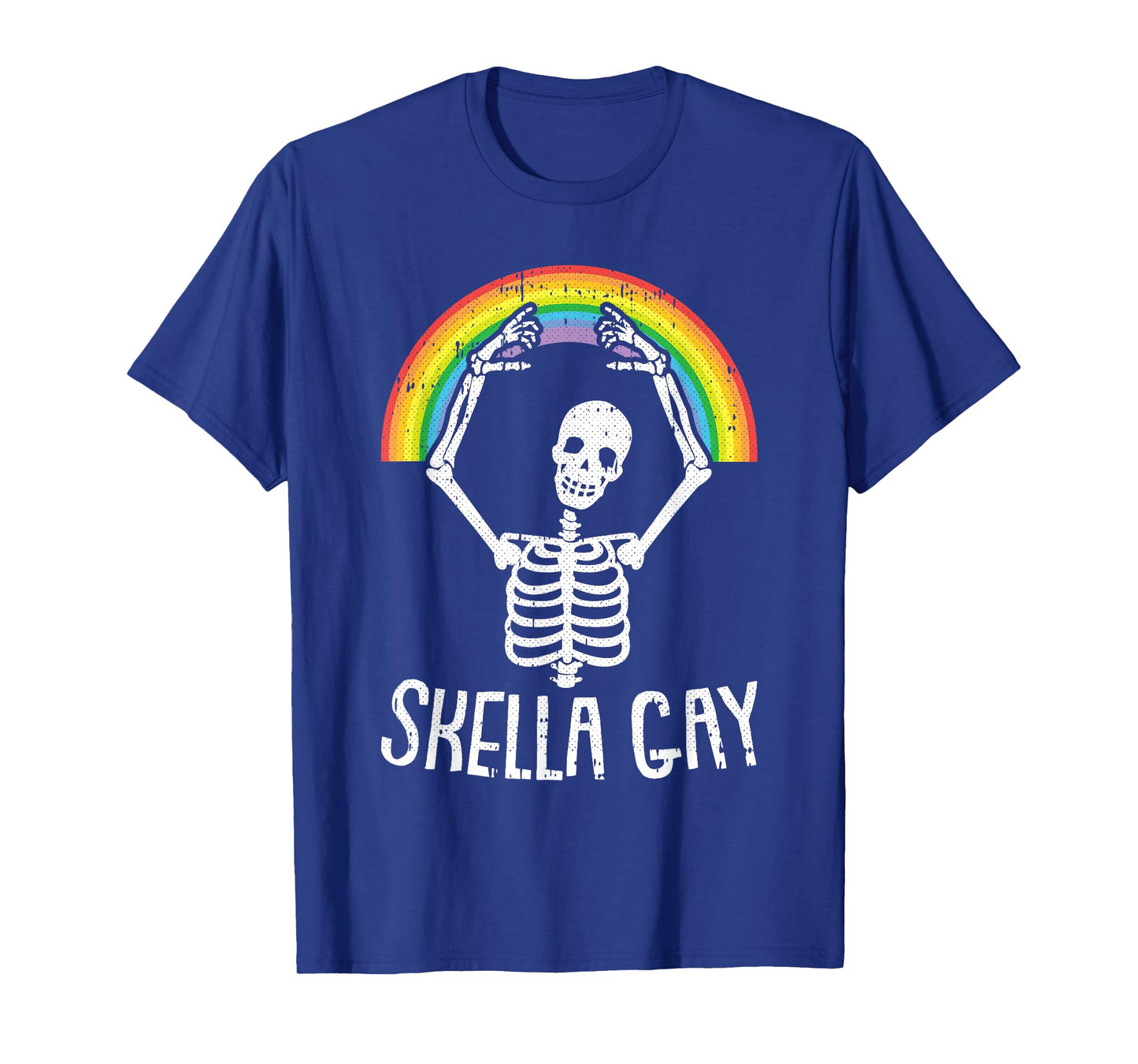 Gay Skeleton Lazy Halloween Costume Funny Skull LGBT-Q Pride T-Shirt