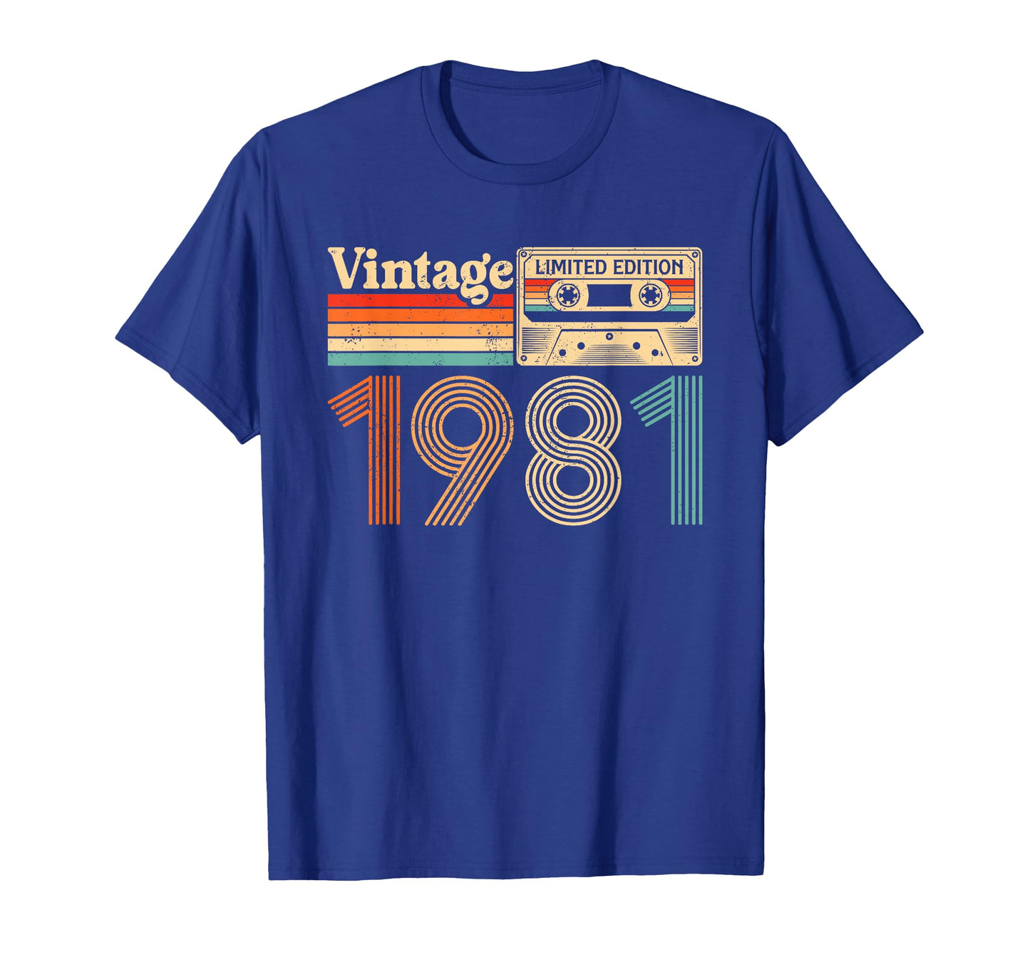 44 Year Old Vintage Born In 1981 44th Birthday Cassette Tape T-Shirt
