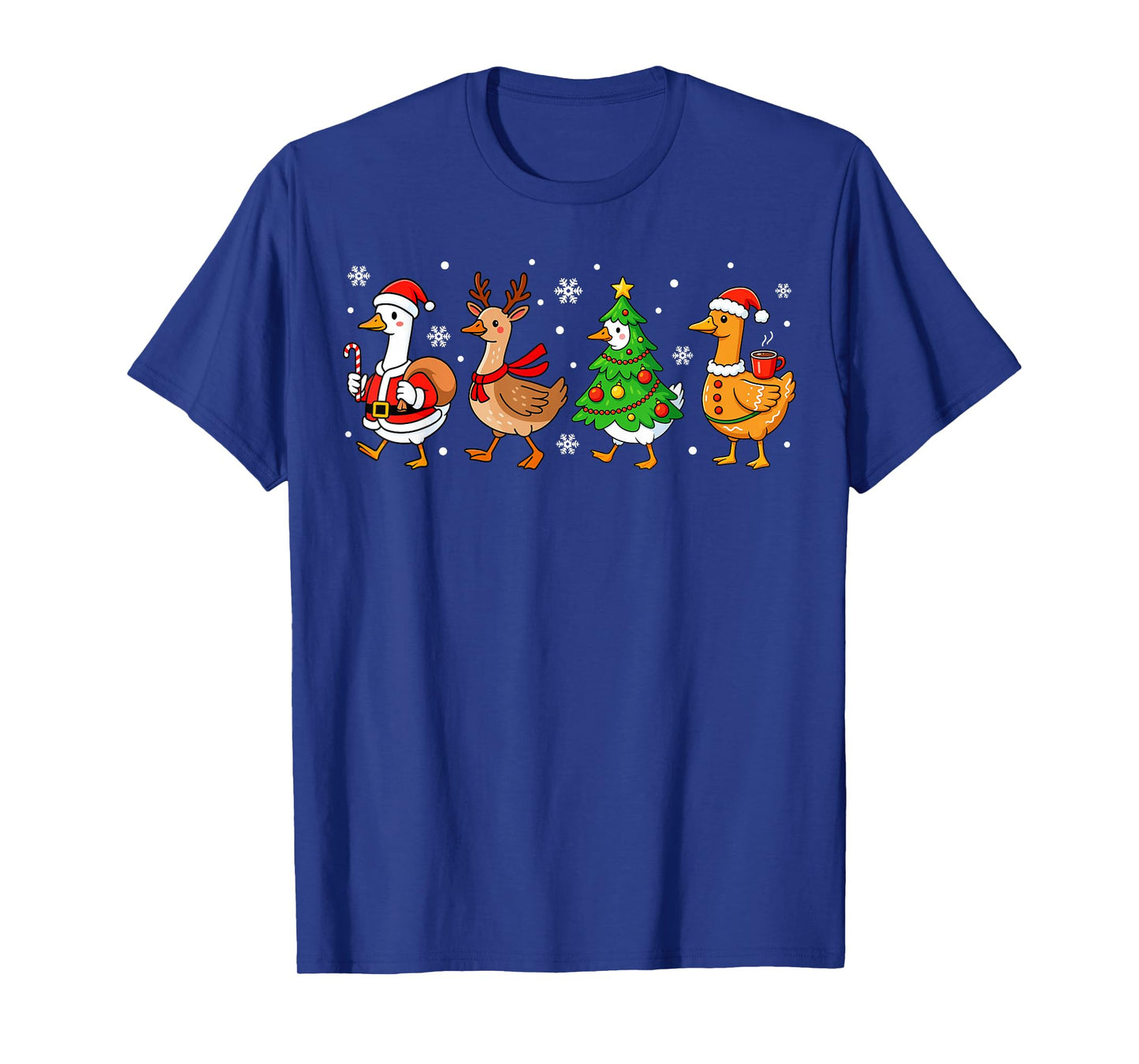 Cute Silly Goose Santa Christmas Merry Goosemas Xmas Kids T-Shirt