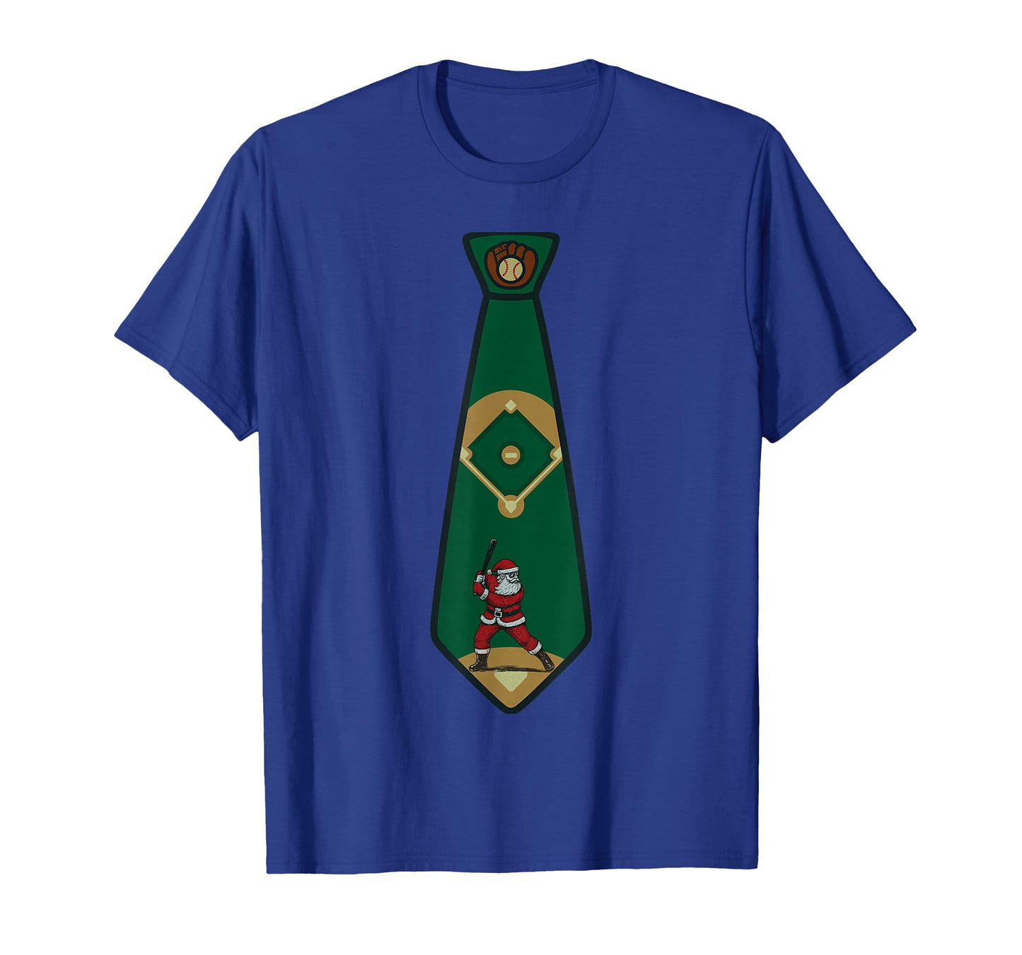 Santa Claus Playing Baseball Xmas Holiday Funny Christmas T-Shirt