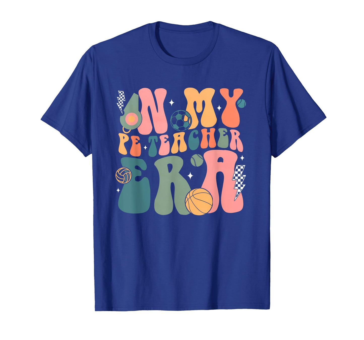 Groovy In My PE Teacher Era Physicial Education Teacher T-Shirt for Men Women