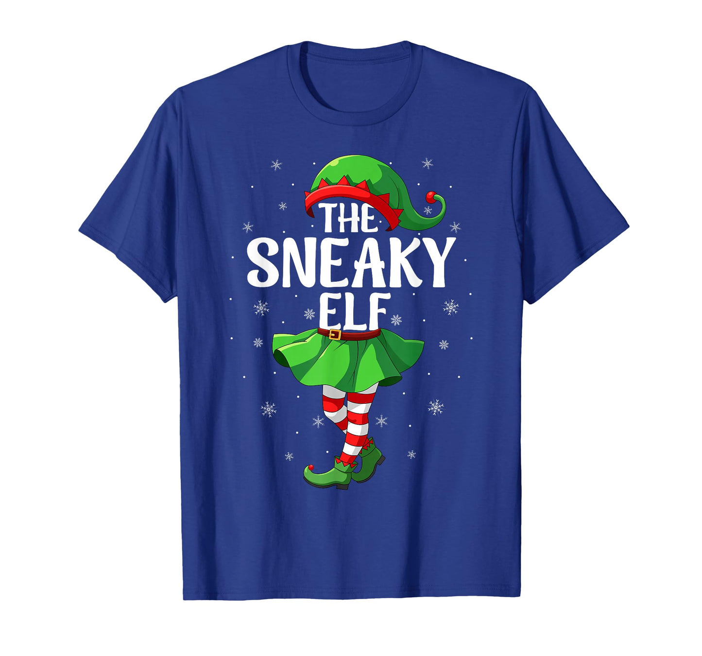 Sneaky Elf Christmas Girls Women Elf Squad Xmas Family T-Shirt
