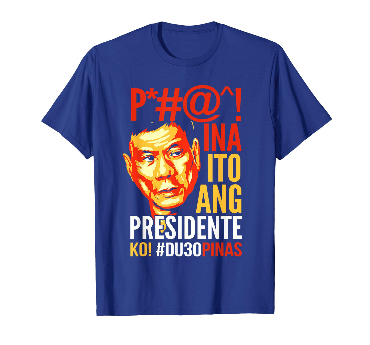 GFX Garage My Duterte DU30 Philippines Unisex-Adults Black Short Sleeve Crew Neck T-Shirt
