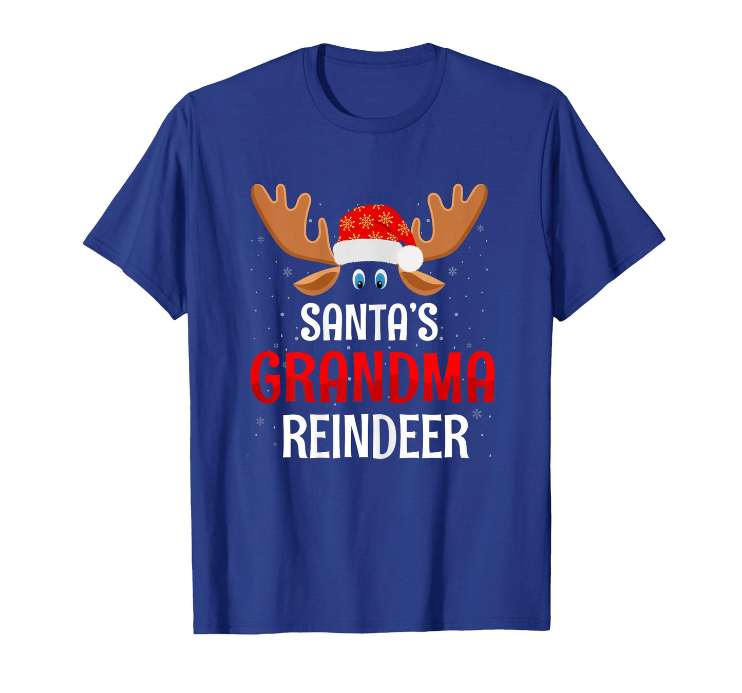 Santa's Grandma Reindeer Santa Hat Grandmother Christmas T-Shirt