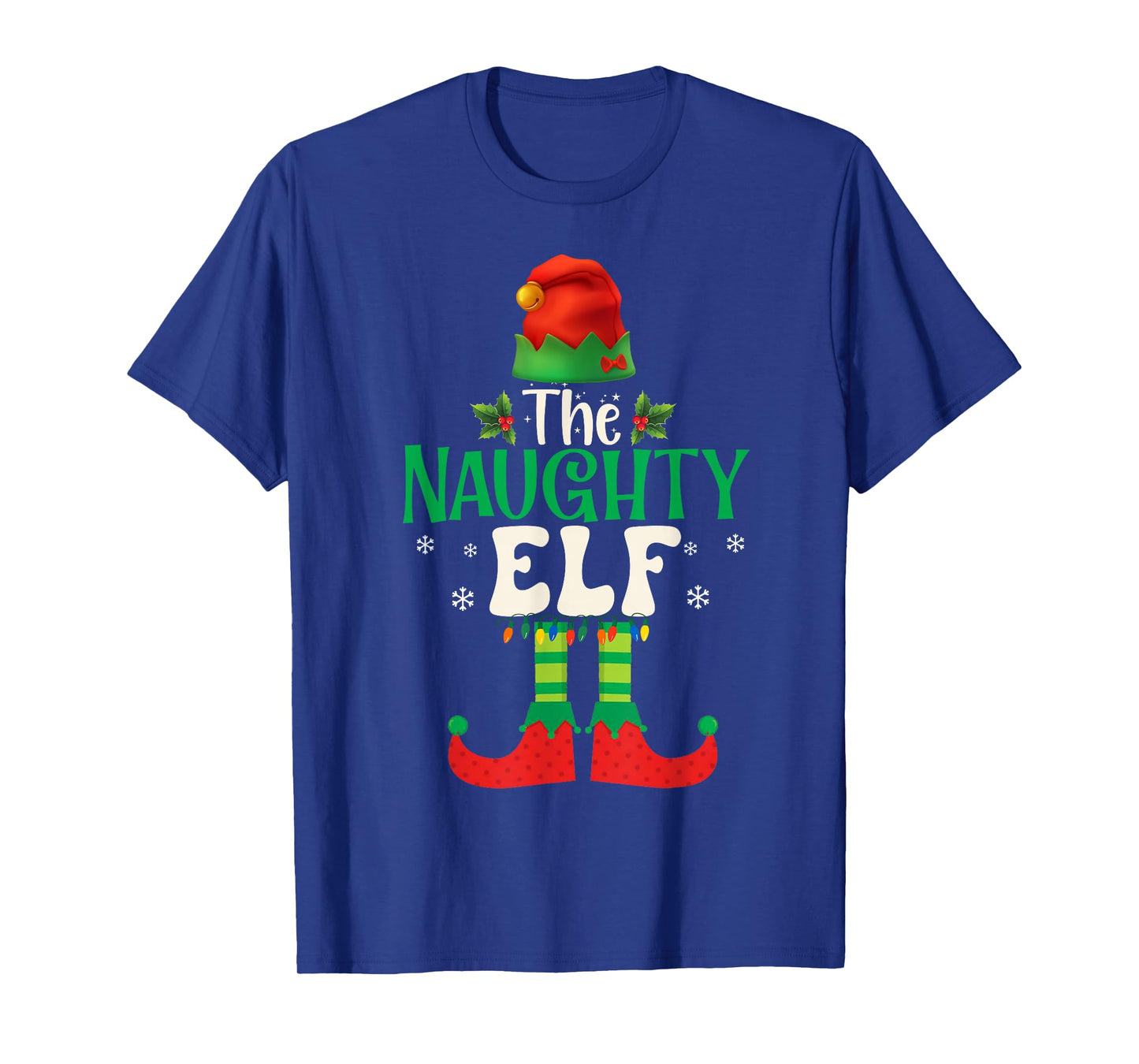 Funny The Naughty Elf Group Matching Family Christmas 2025 T-Shirt