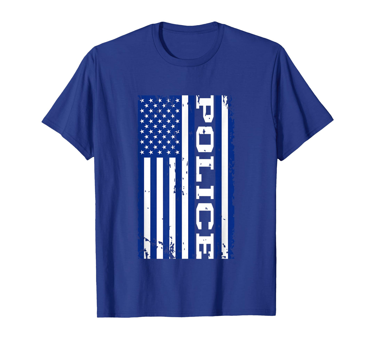 Police Officer USA American Flag T-Shirt