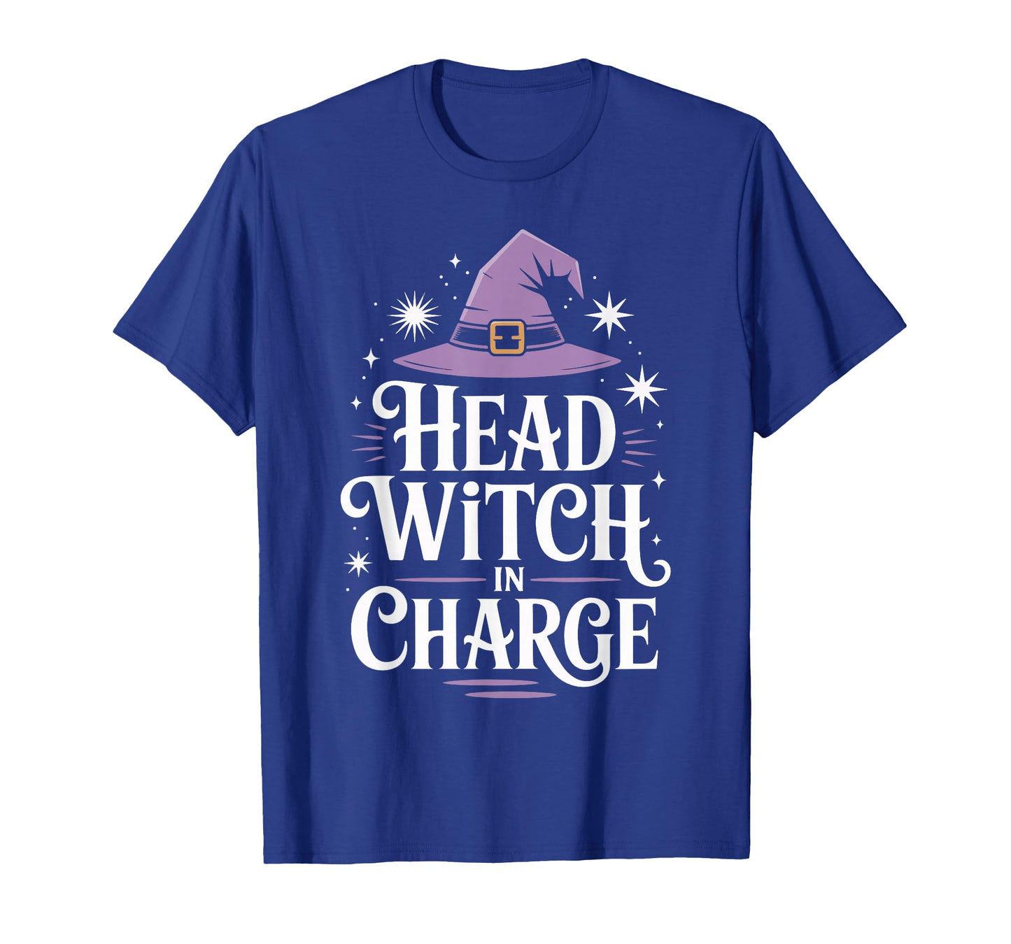 Head Witch in Charge Halloween Hat Sunset T-Shirt