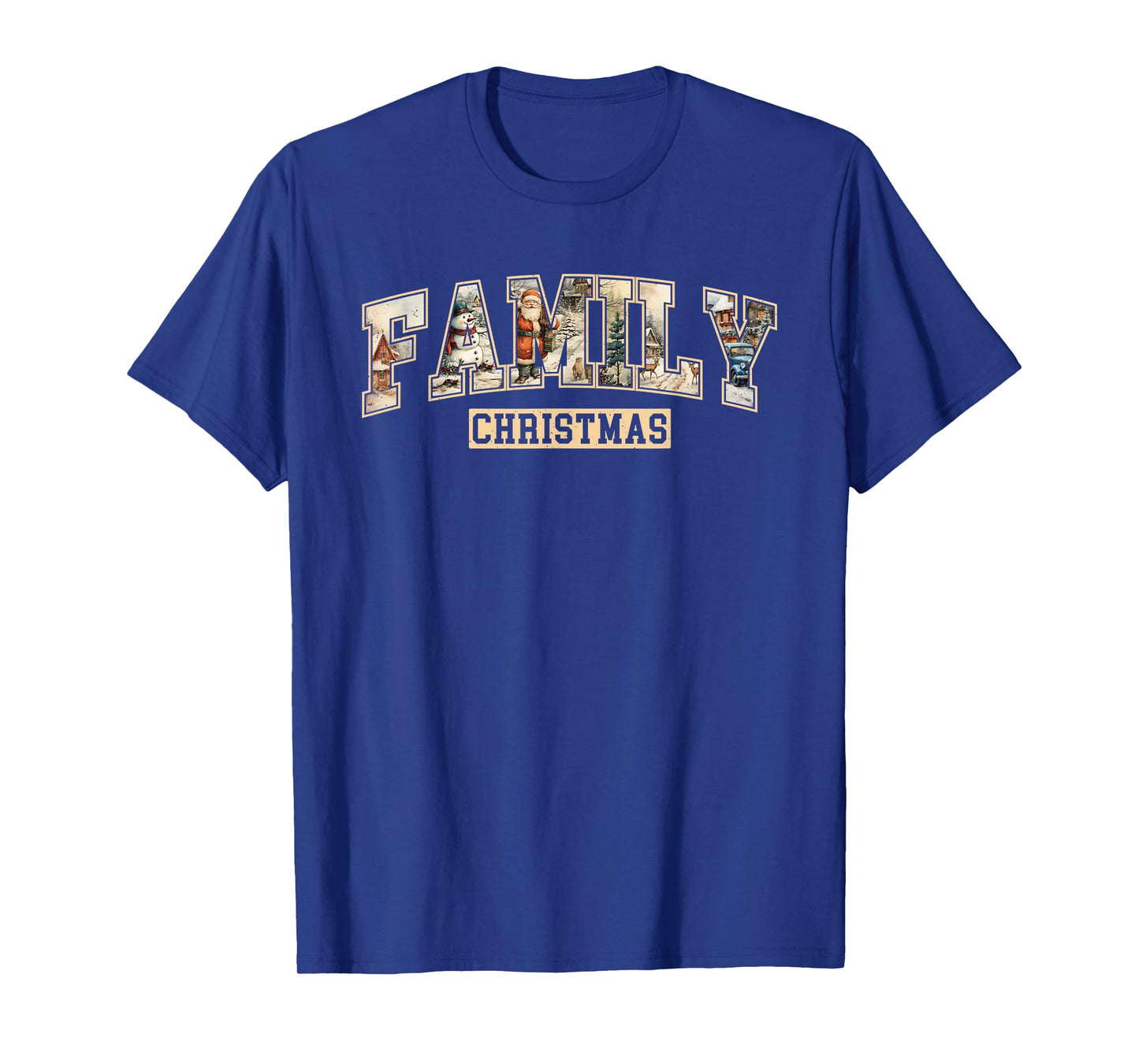 Family Christmas 2025 Vintage Santa Matching Xmas Squad T-Shirt