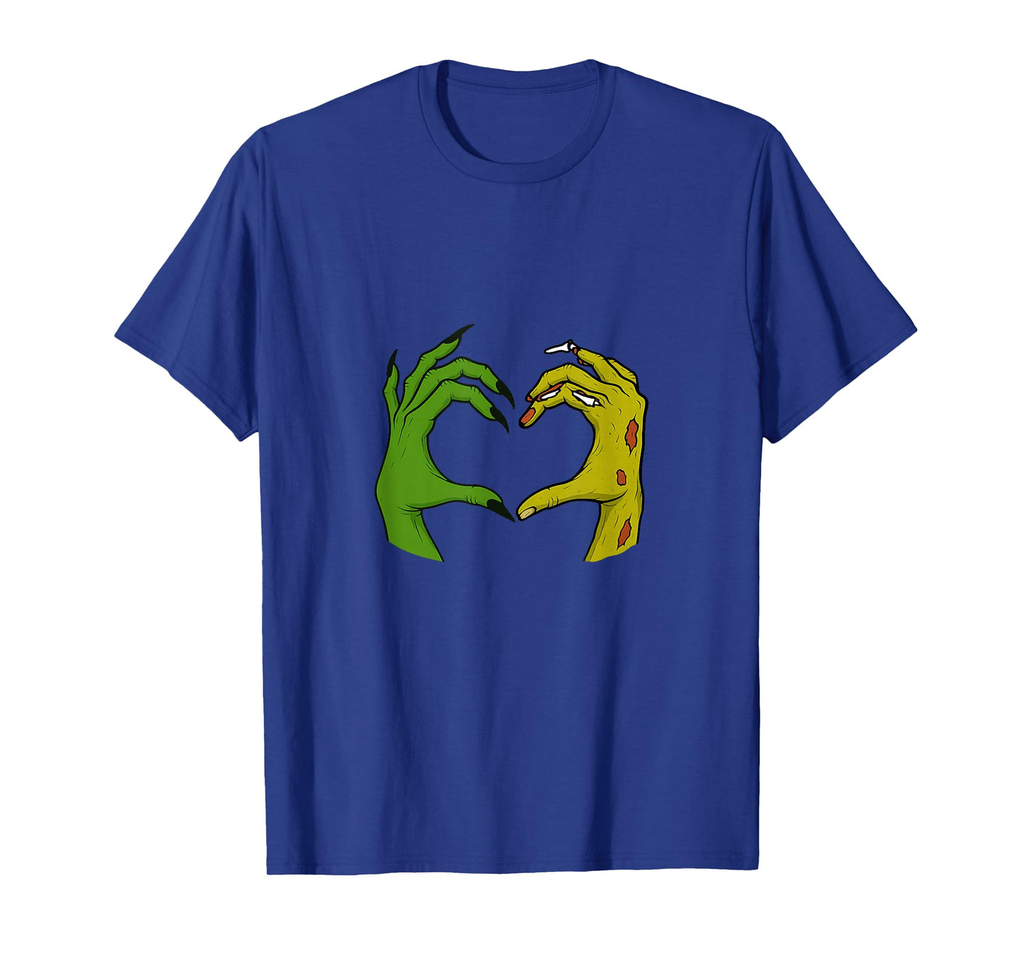 Zombie Hands Witch Heart Sign Retro Halloween Costume T-Shirt