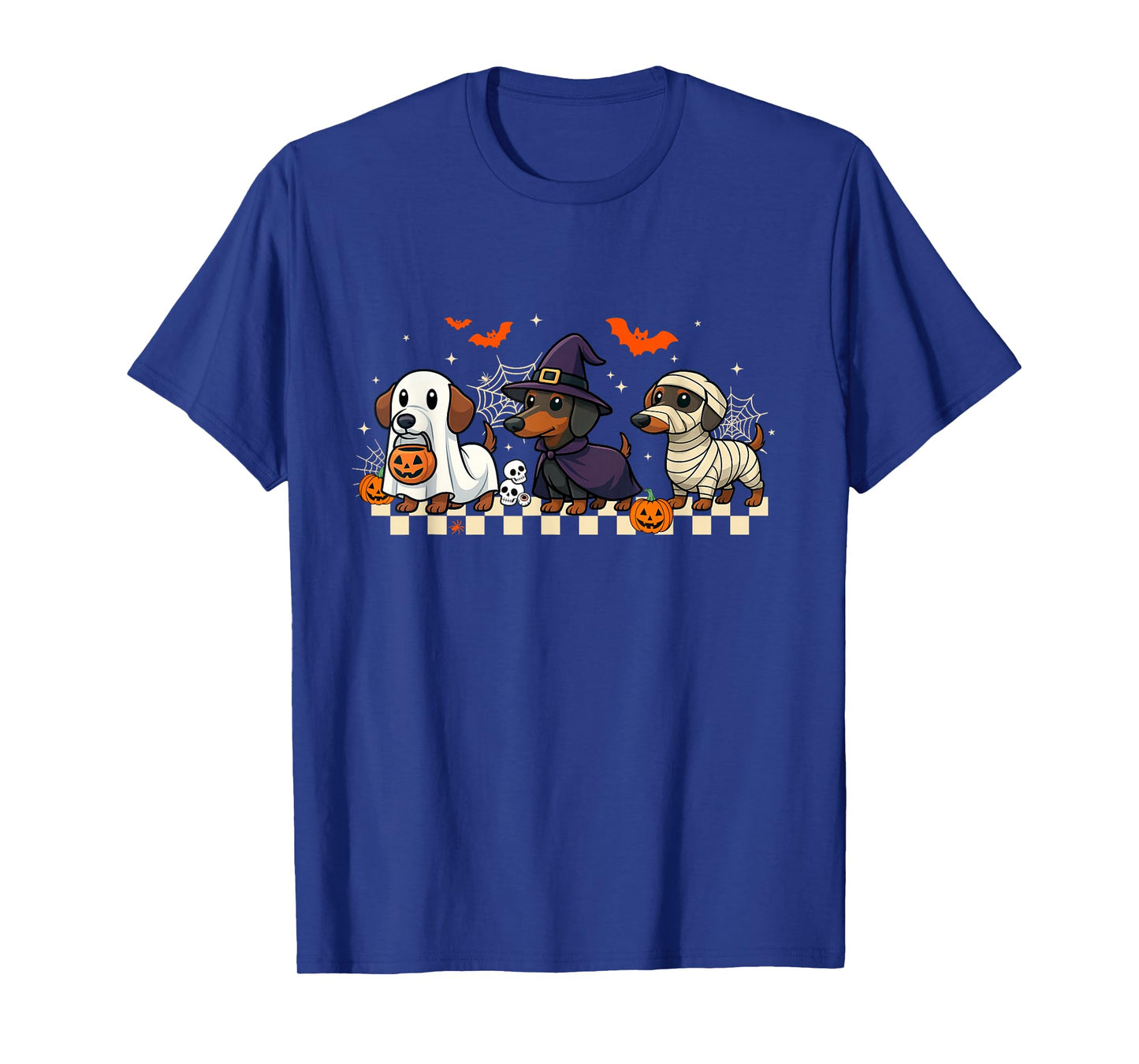 Funny Weiner Dog Ghost Witch Mummy Scary Halloween Dachshund T-Shirt