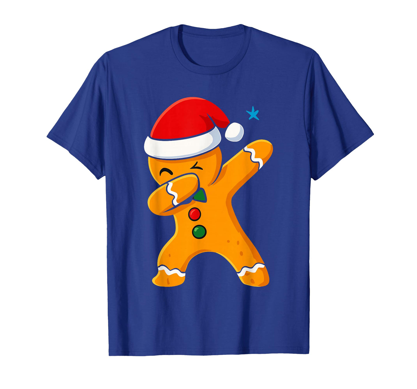 Dabbing Gingerbread Man Costume, Kids Christmas Santa Hat T-Shirt