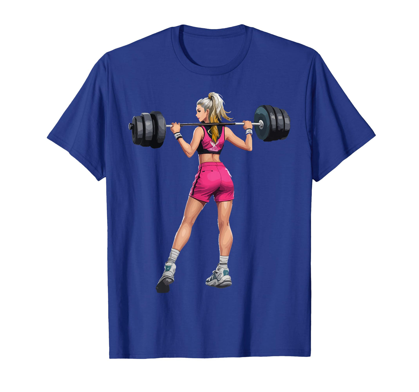 Athletic Woman Lifting Weights T-Shirt