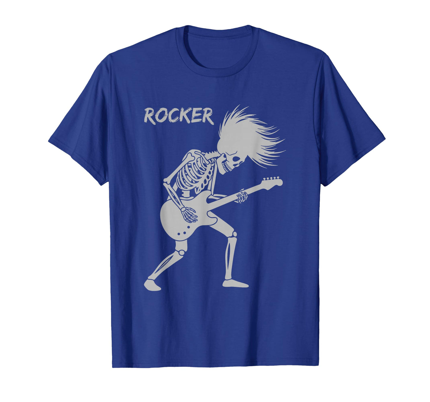 Rocker Skeleton Guitar Skater Cool Halloween Punk Rock T-Shirt