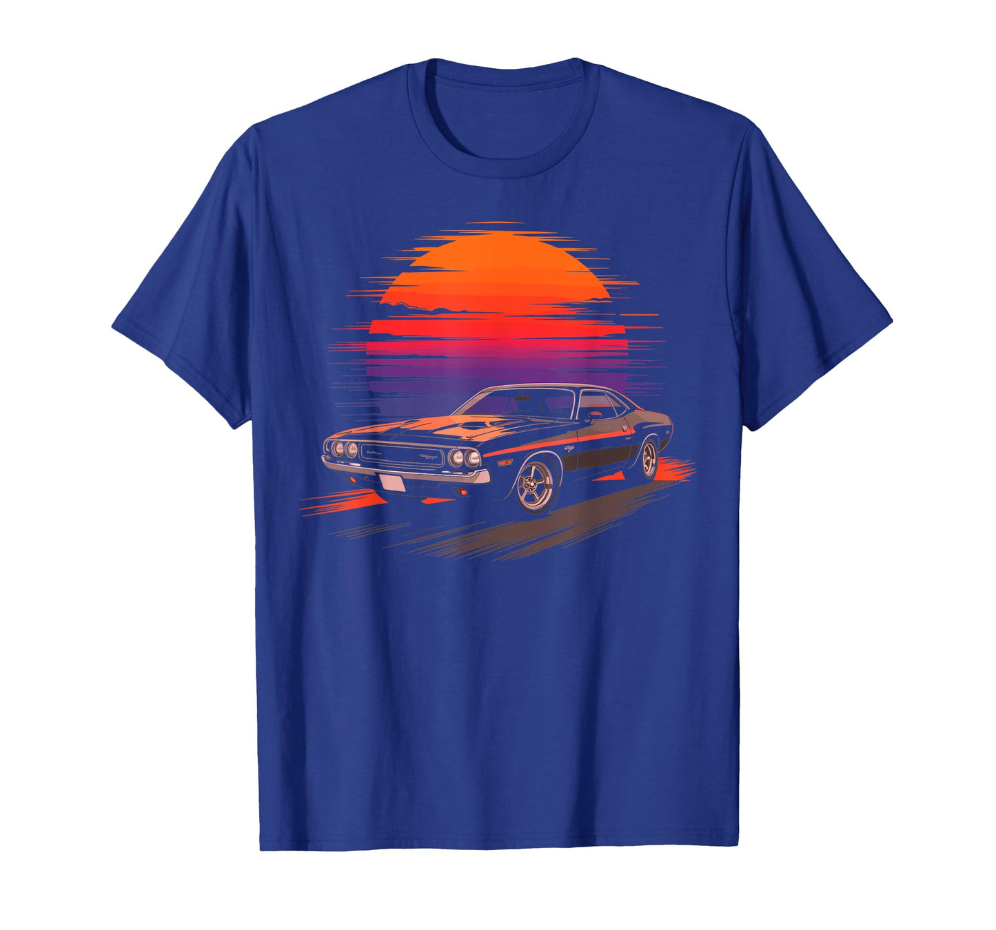 Retro Muscle Car Vintage Sunset Classic Car T-Shirt