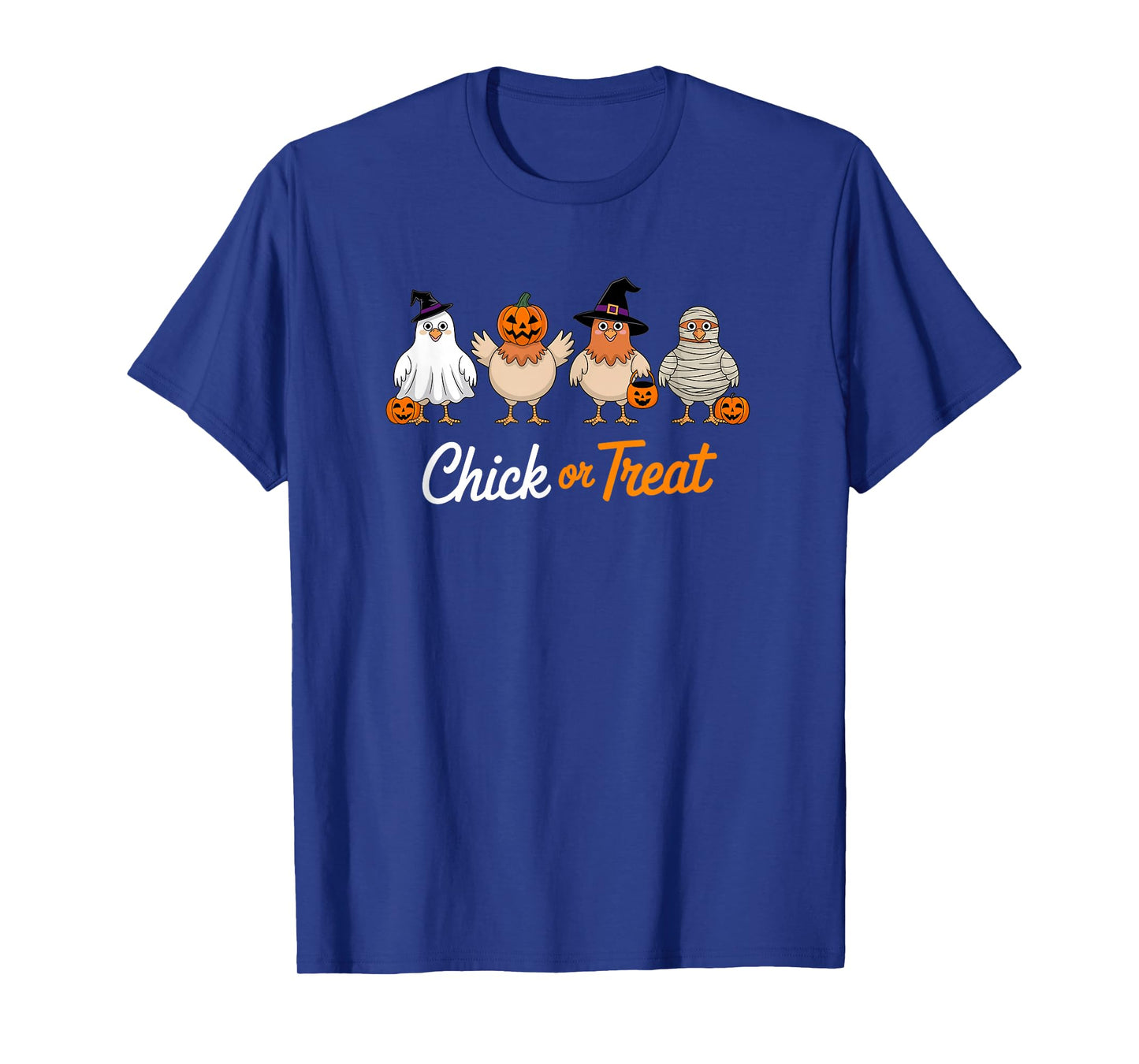 Chick or Treat Halloween Chickens Costumes Cute Pumpkins T-Shirt