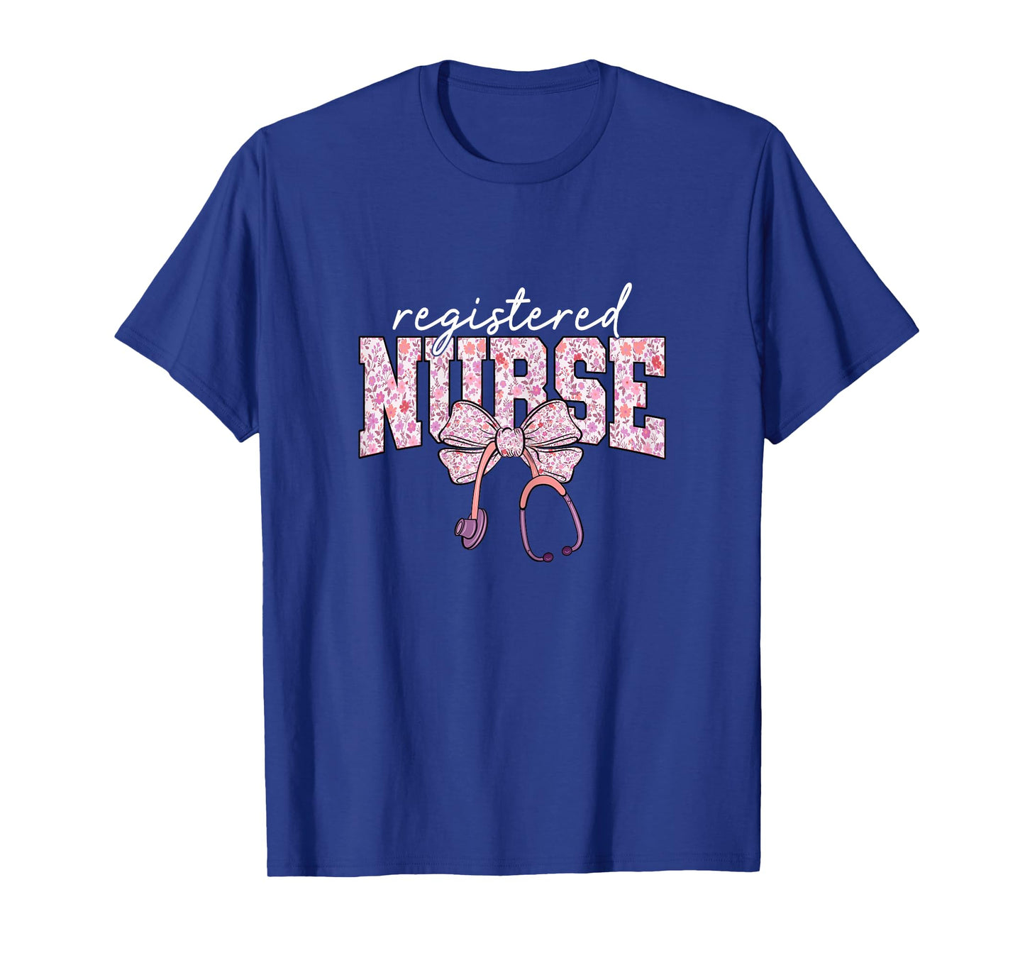 RN Nurse Floral Print Registered Nurse Nursing School Women T-Shirt