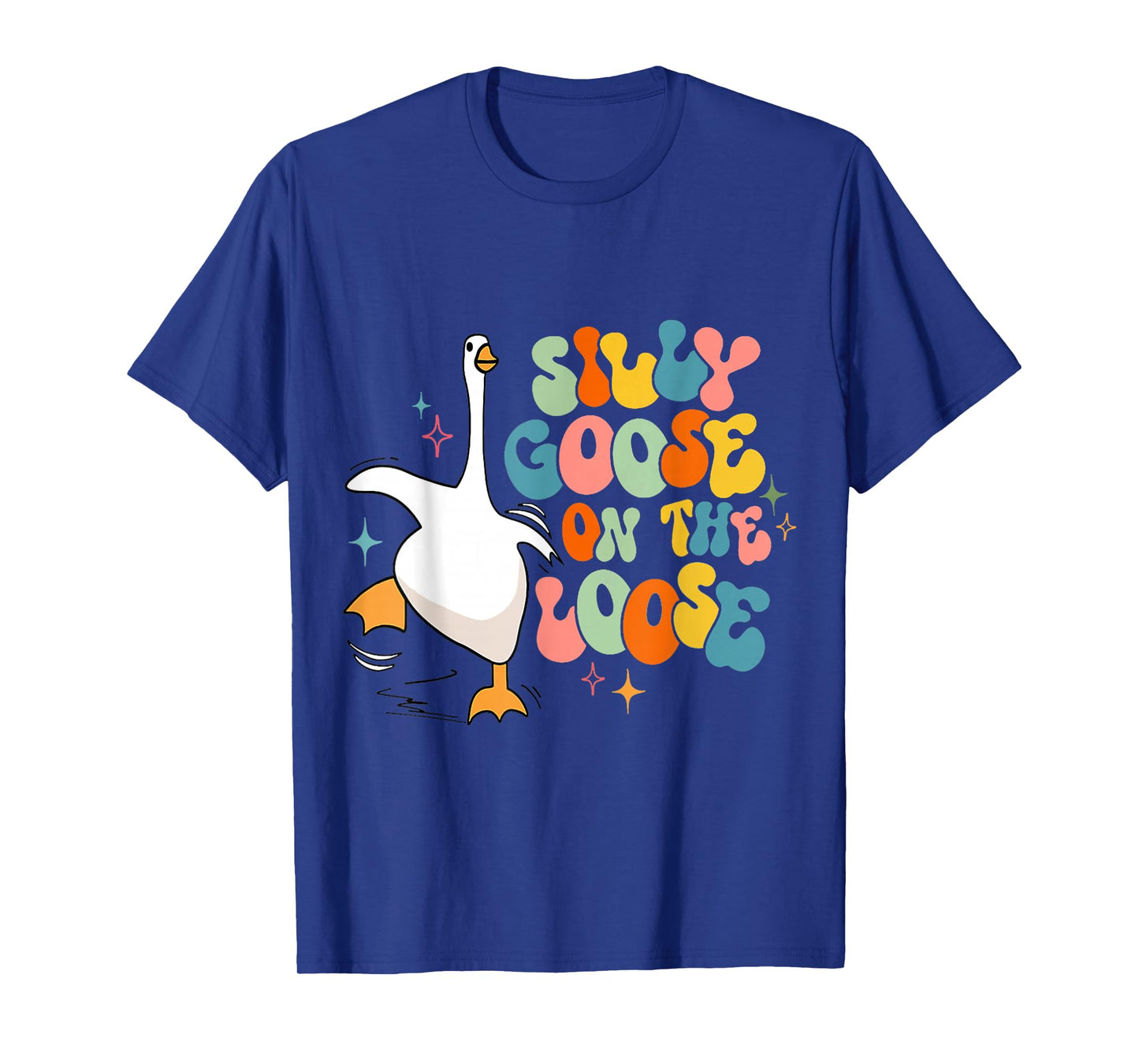 Vintage Silly Goose On The Loose Retro Groovy Silly Goose T-Shirt