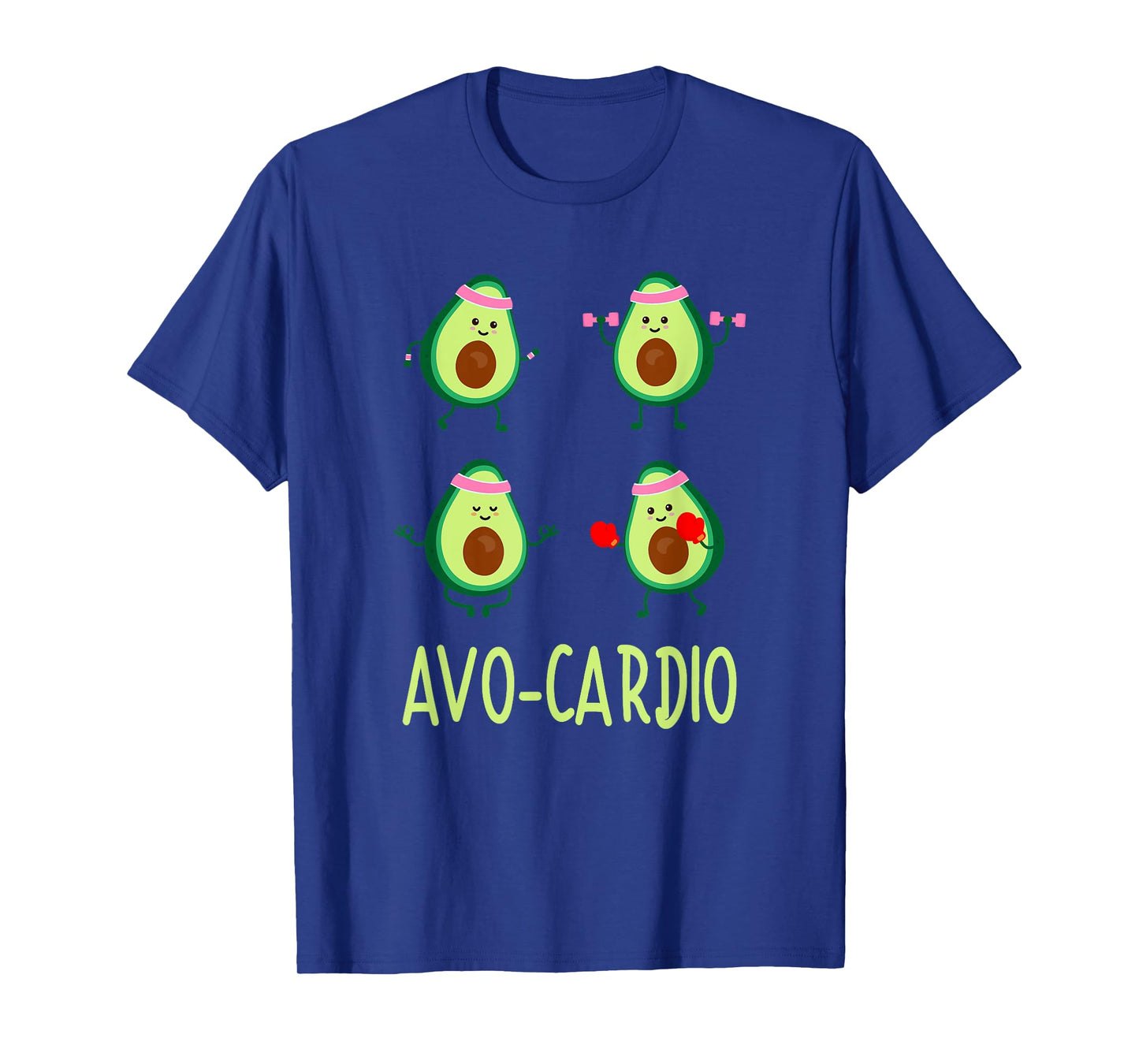 Avo-Cardio Avocardio Time Fitness Avocado Vegan Sport T-Shirt