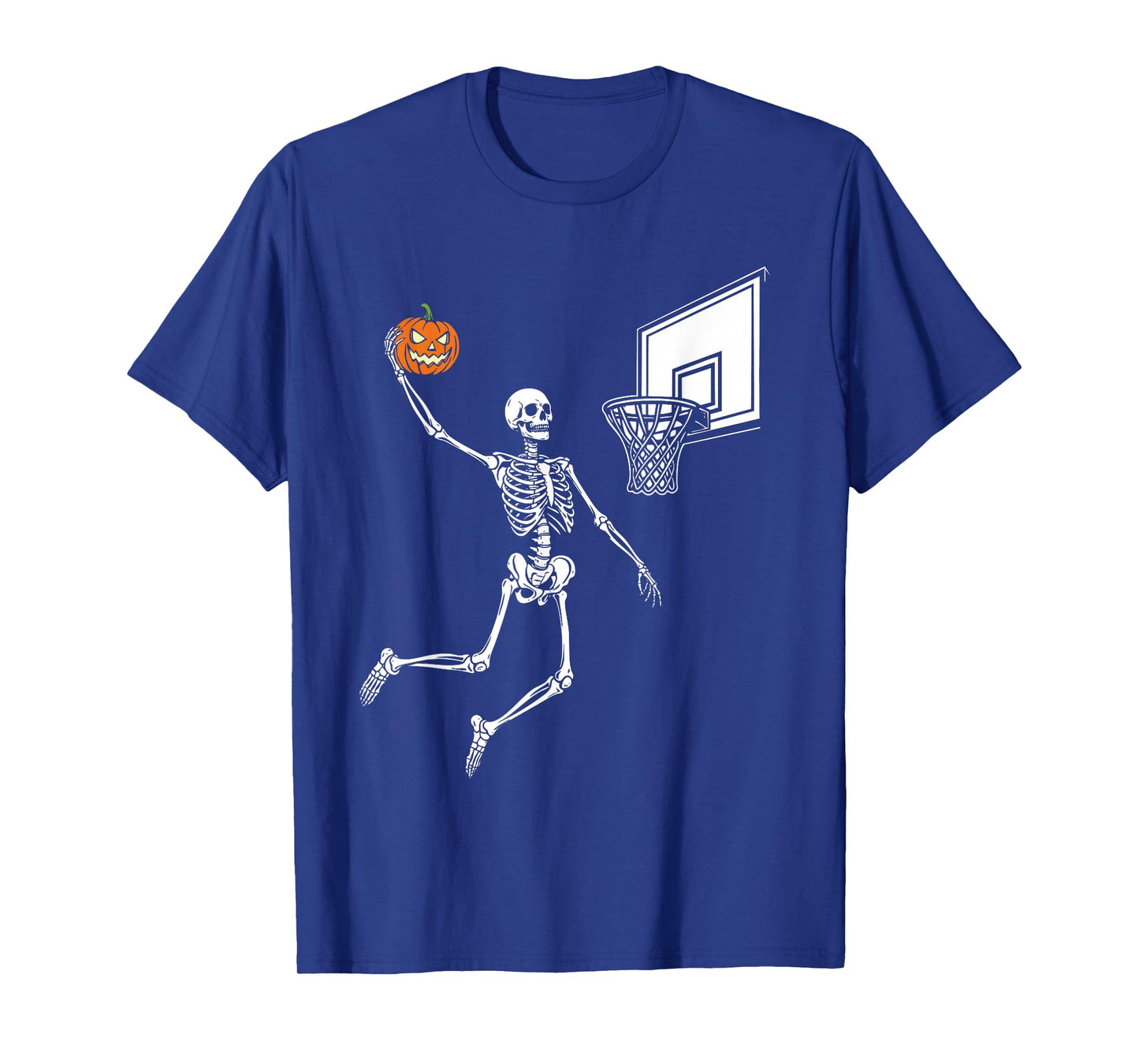 Skeleton Basketball Player - Spooky Halloween Pumpkin T-Shirt