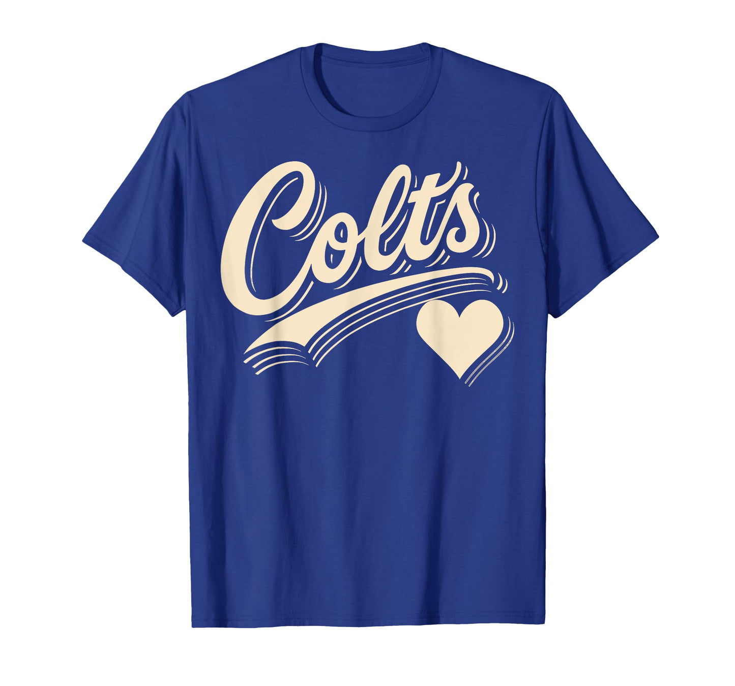 Vintage Colts Heart Lover Apparel for Men Women Kid Boy Girl T-Shirt
