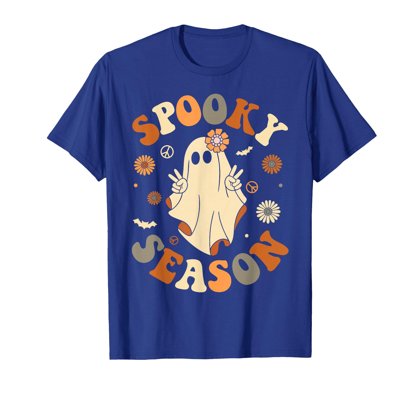 Spooky Season Happy Halloween Retro Ghost Spooky Women Girls T-Shirt