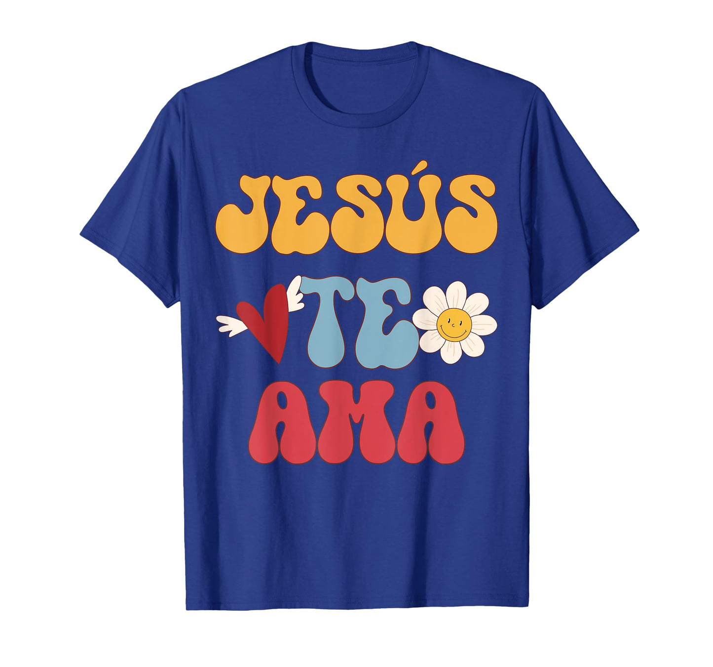 Groovy Spanish, Jesus Loves You Christian 70's Hippie T-Shirt