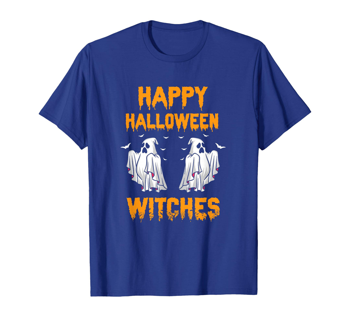 Happy Halloween Witches Funny Ghost Retro Spooky Design T-Shirt